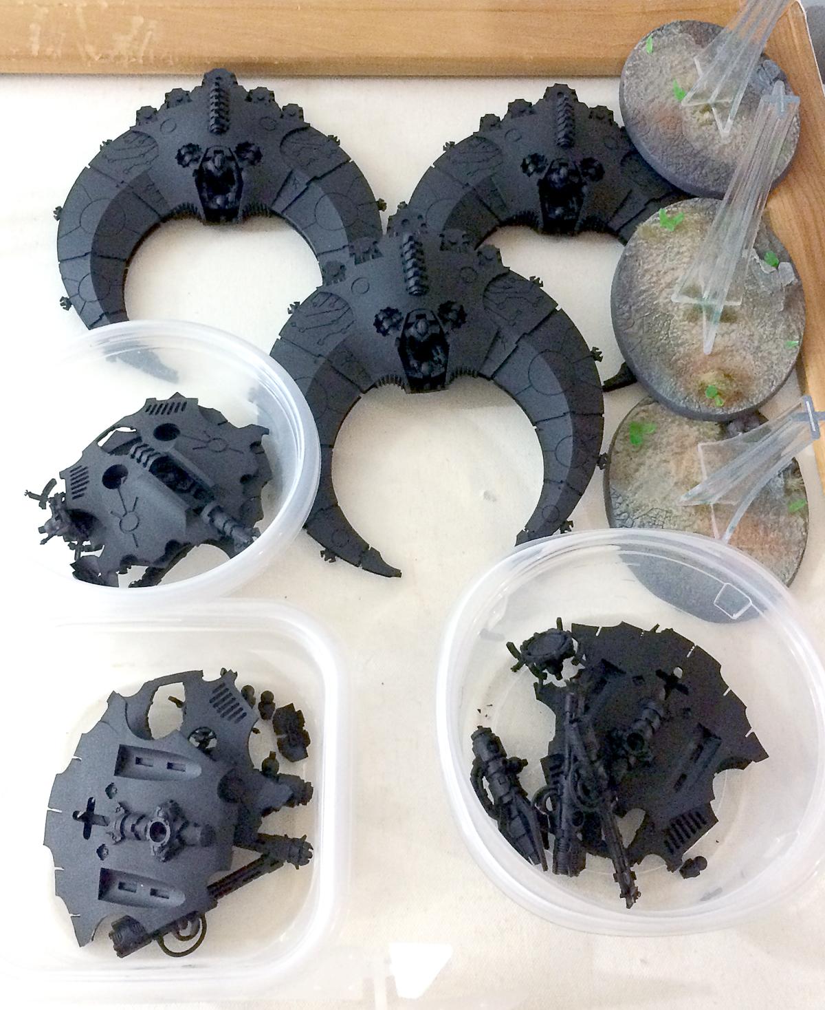 Sample Scythe, 2, 3 and 4 of 4, pre-painted resin base