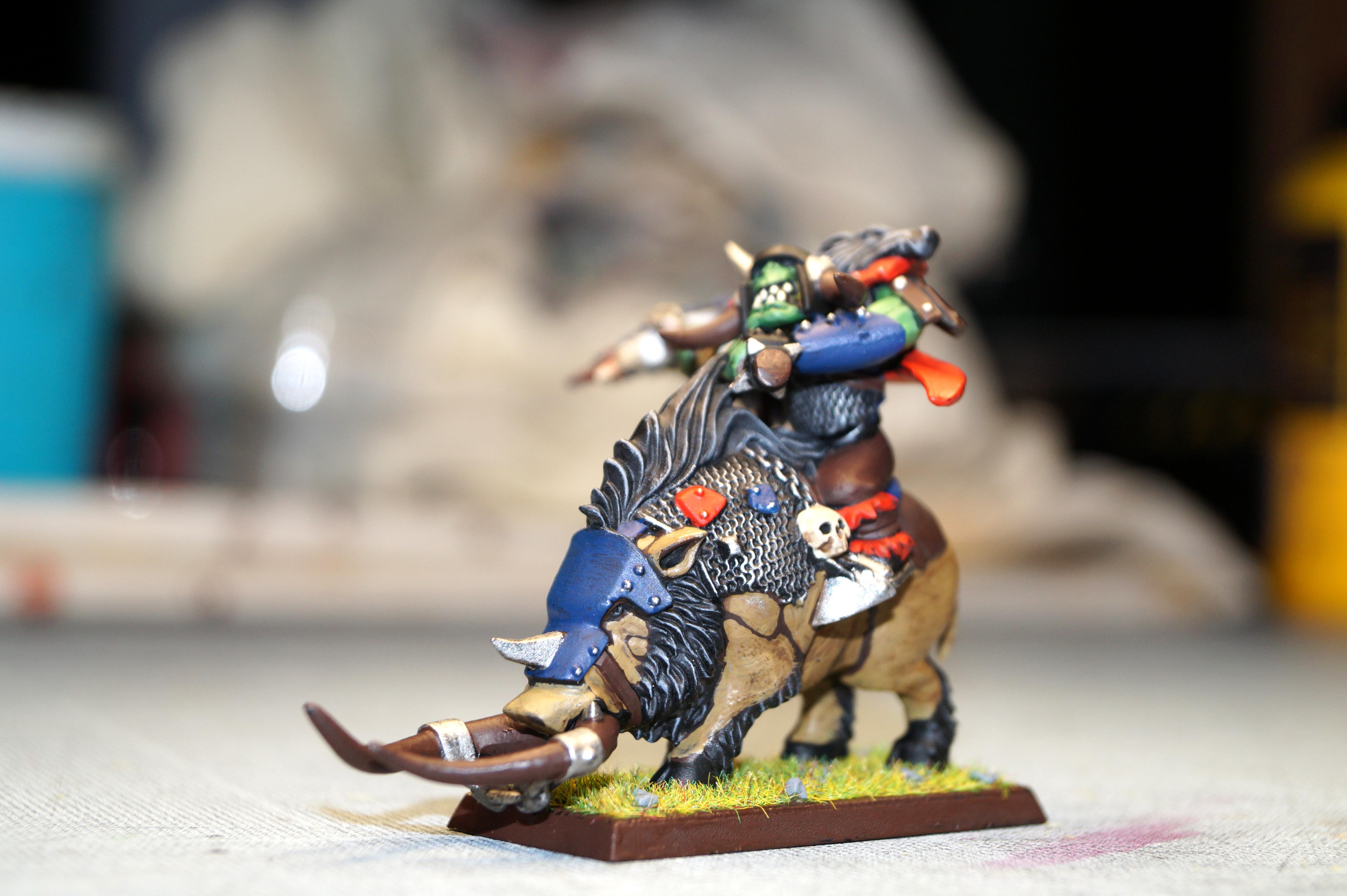 Boar, Orks, Ruff Ridaz, Terrain, Warboss, Warhammer Fantasy