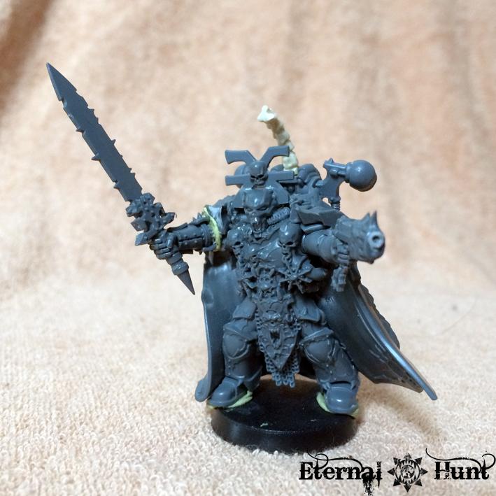 Chaos, Chaos Lord, Chaos Space Marines, Conversion, Dark Vengeance, Khorne, Khorne's Eternal Hunt, Kitbash, Kranon, Warhammer 40,000, Work In Progress, World Eaters