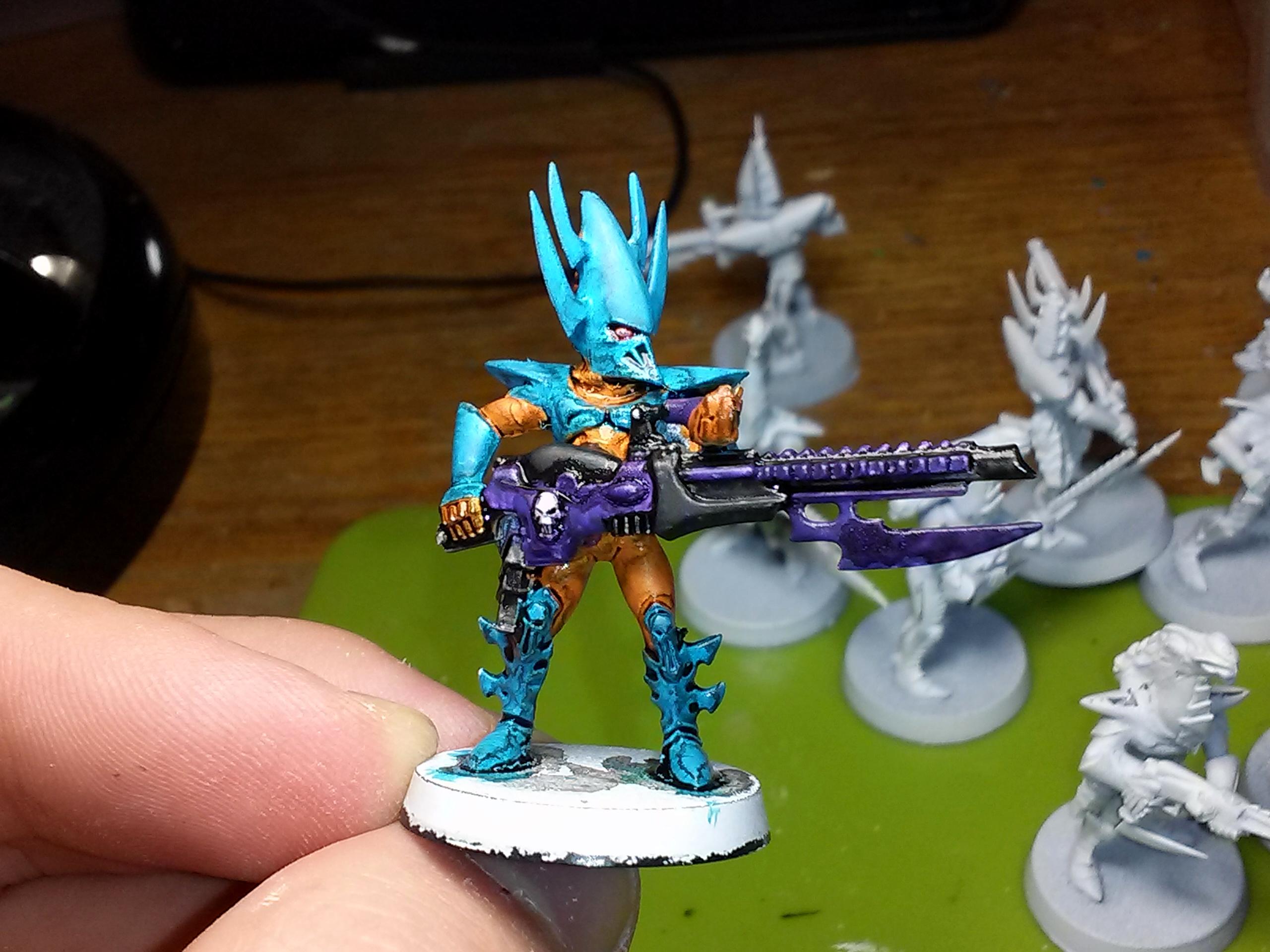 Dark Eldar, Not-So-Dark Eldar Warrior WIP