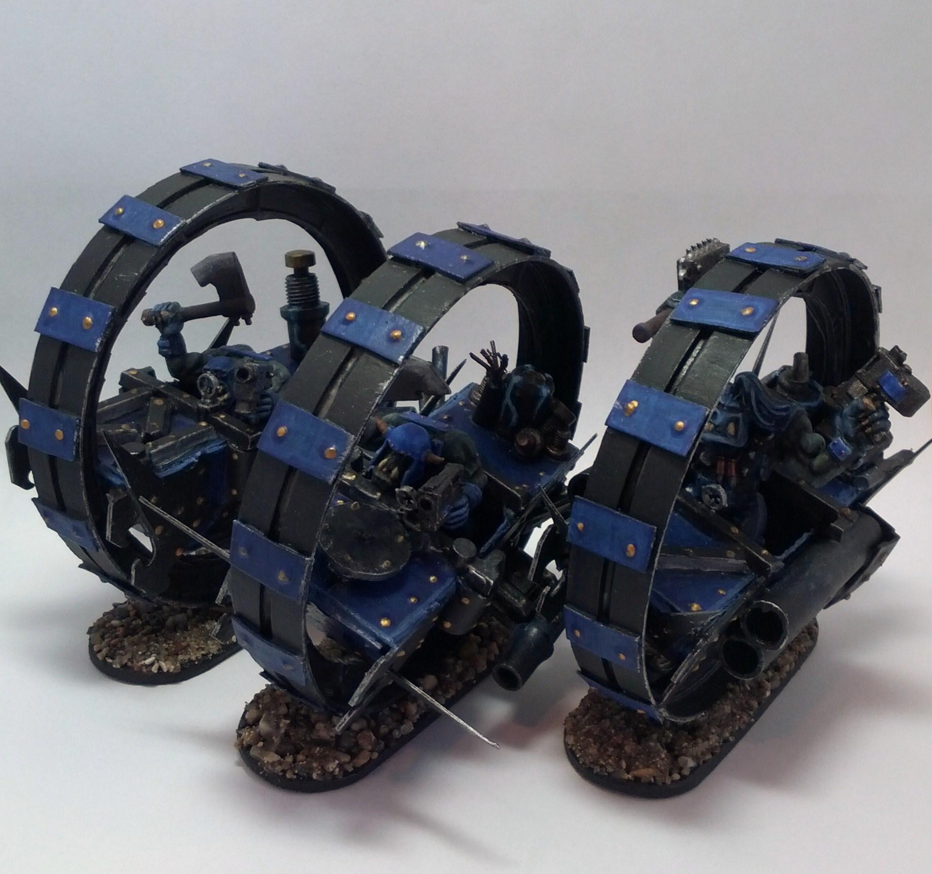 Bike, Blue, Monowheel, Orks, Scratch Build, Warbike