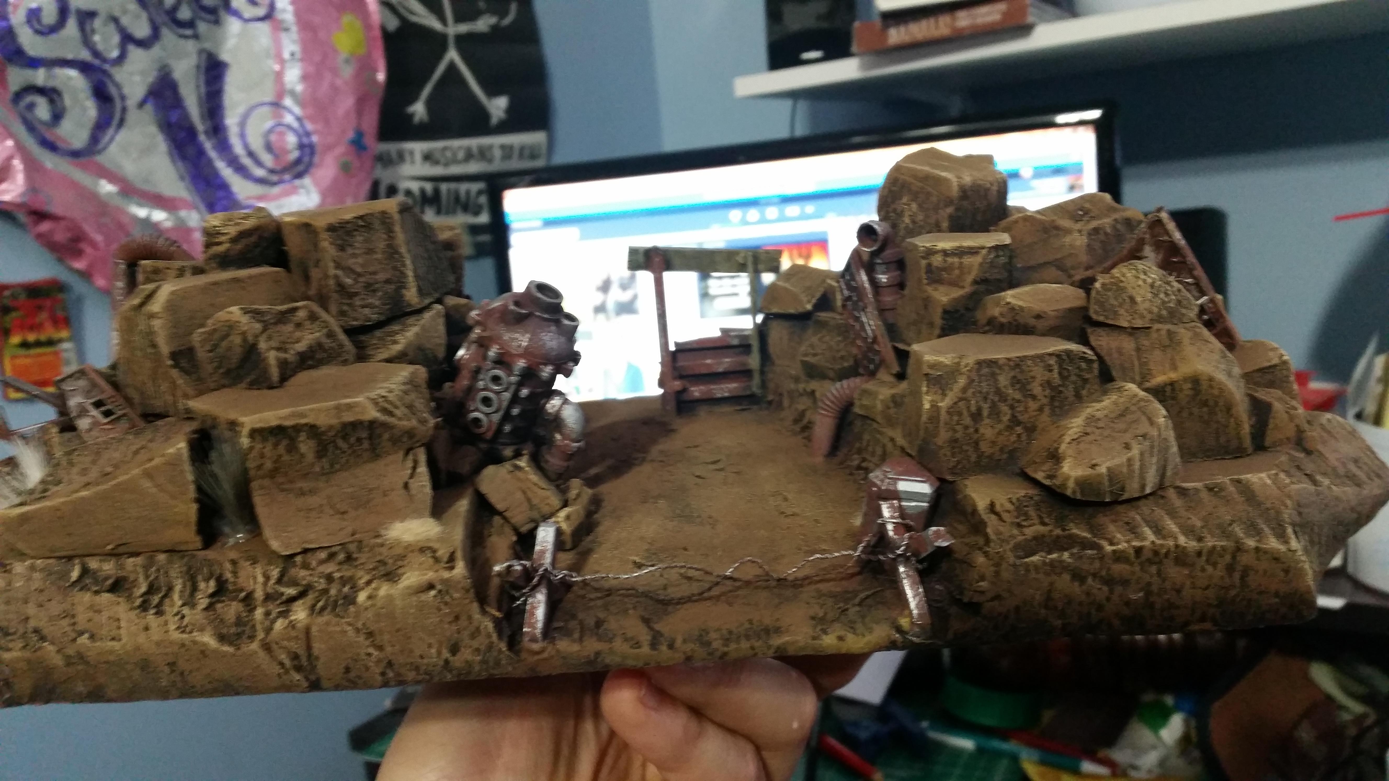 Dark Age, Darkage, Infinity, Post-apocalypse, Ruins, Rust, Tar Pit, Terrain, Warhammer 40,000, Warhammer Fantasy, Waste Land, Wasteland