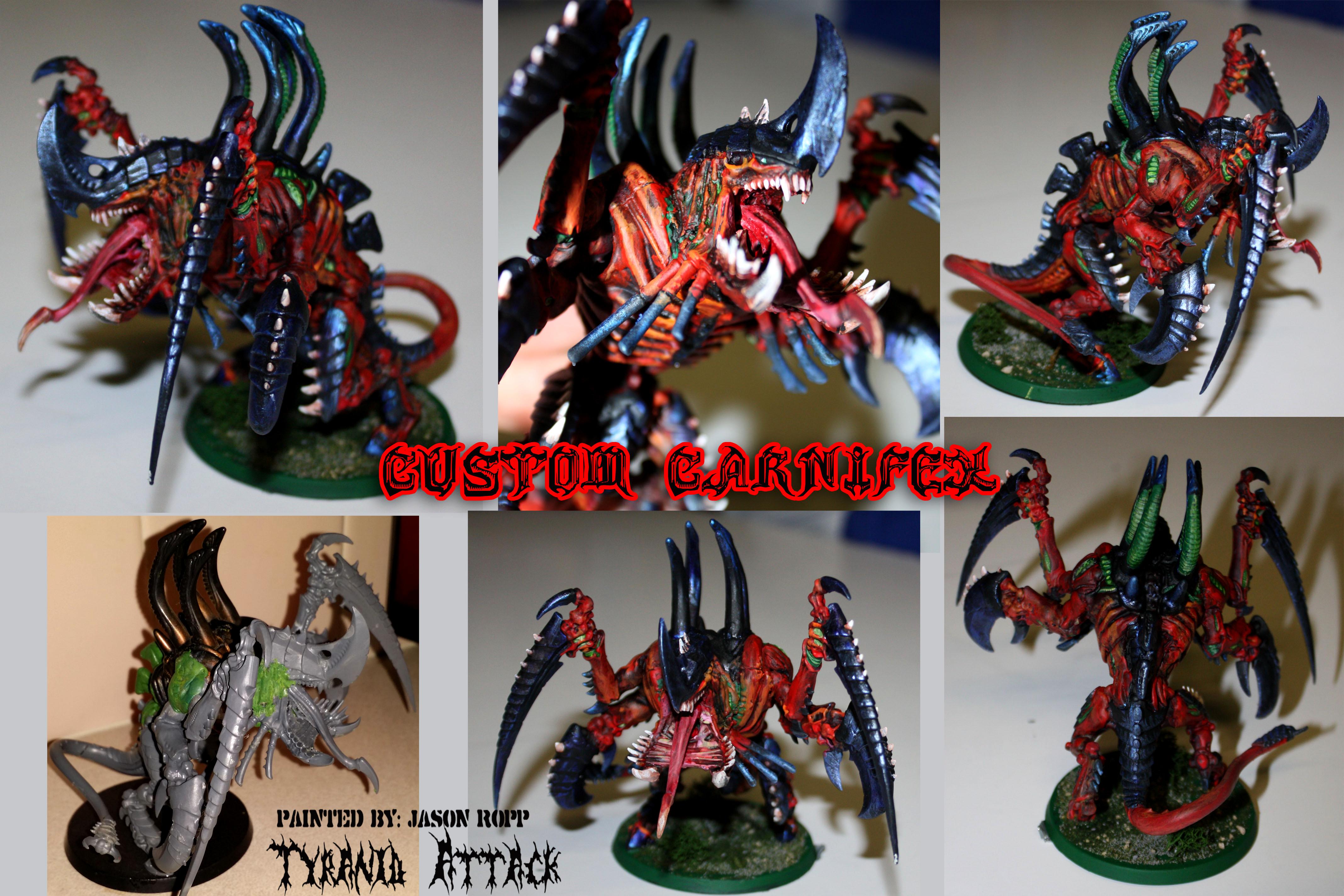 Alien, Attack, Bioplasma, Bits, Carnifex, Conversion, Feed, Hive, Hive Tyrant, Kenner, Parts, Red, Tyranids, Tyrannofex, Warhammer 40,000