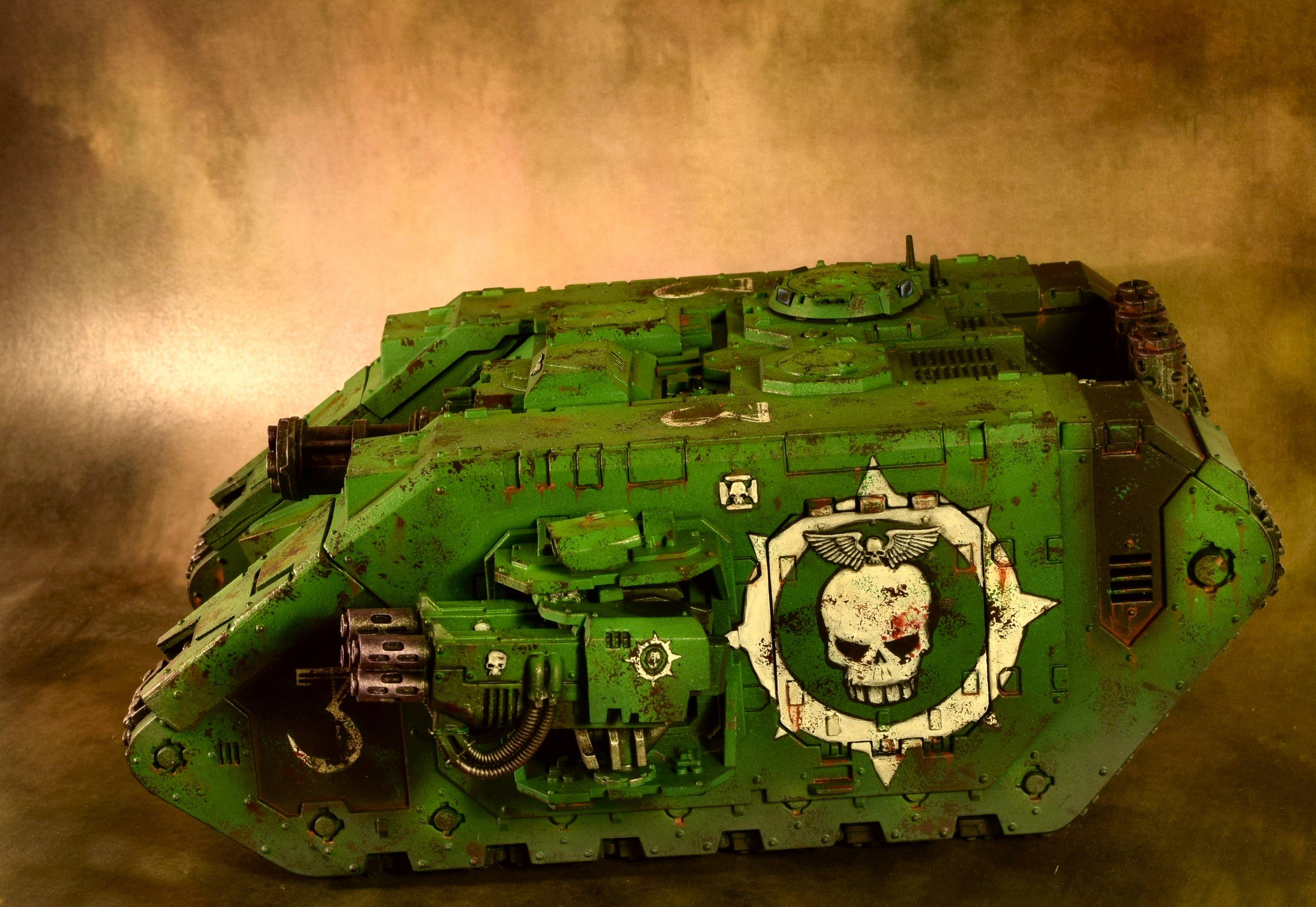 Land Raider, Sons Of Medusa, Space Marines, Tank, Weathered