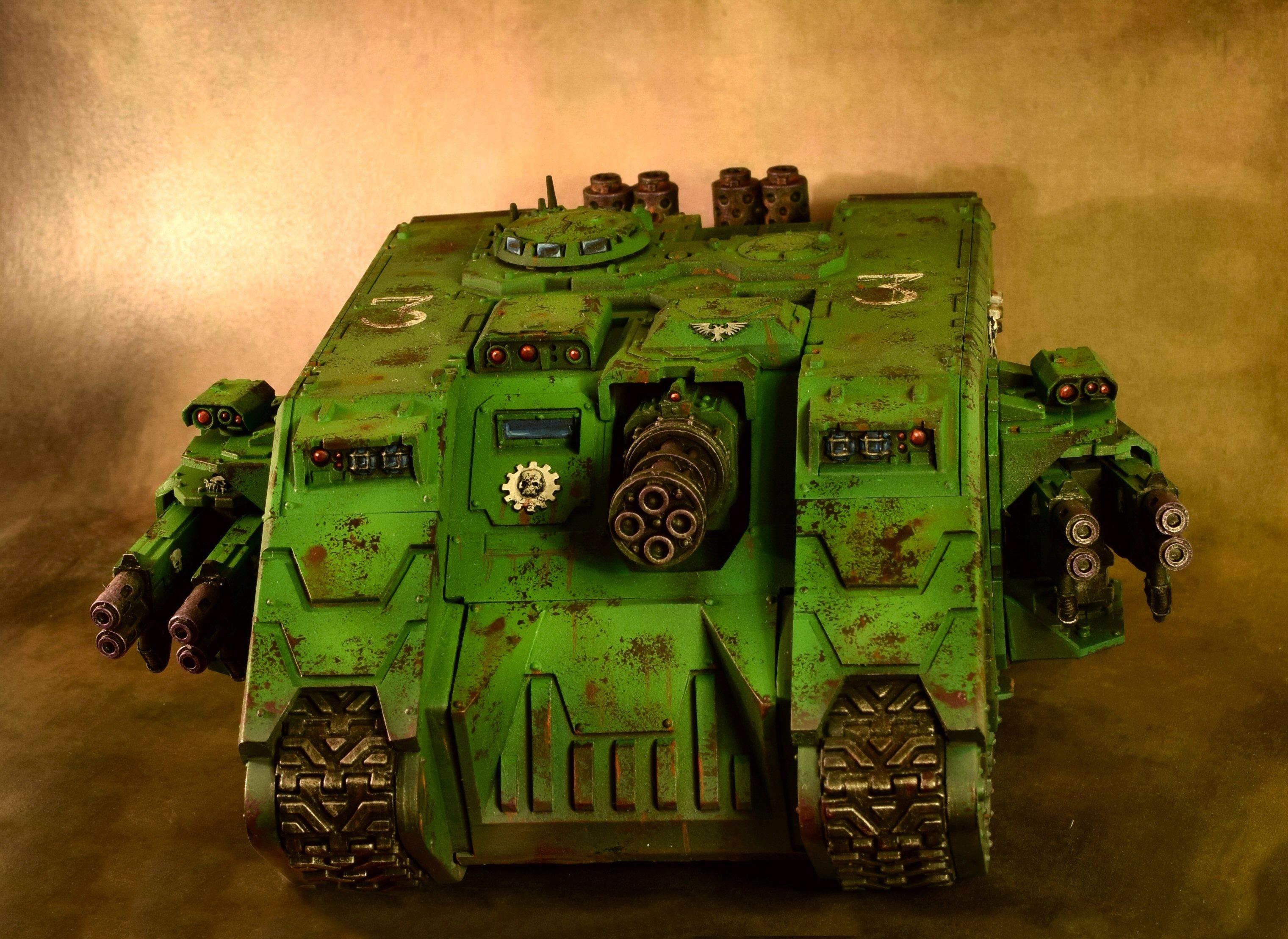 Land Raider, Sons Of Medusa, Space Marines, Tank, Weathered