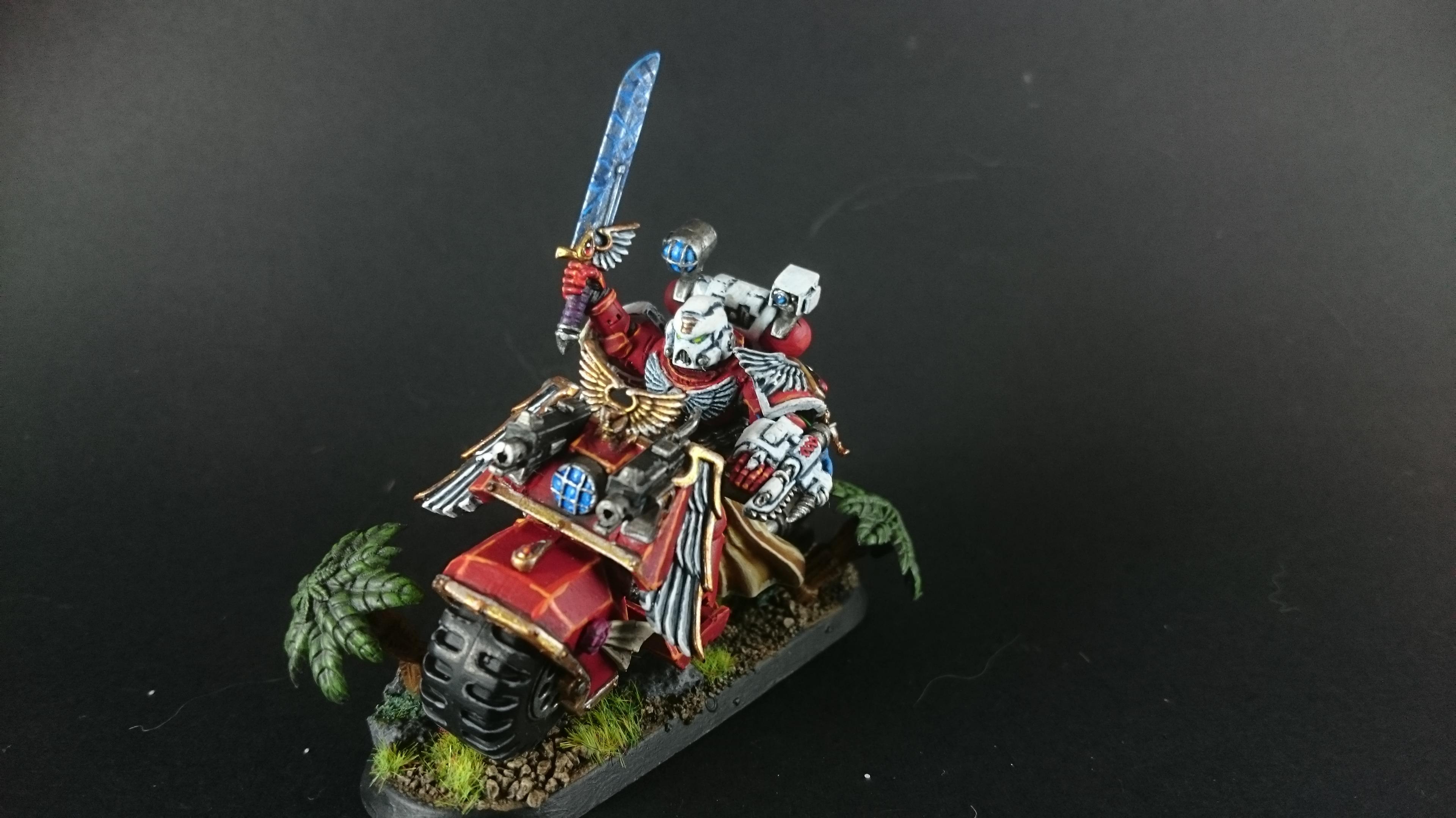 Bike, Blood Angels, Sanguinary Priest, Space Marine Bike, Space Marines
