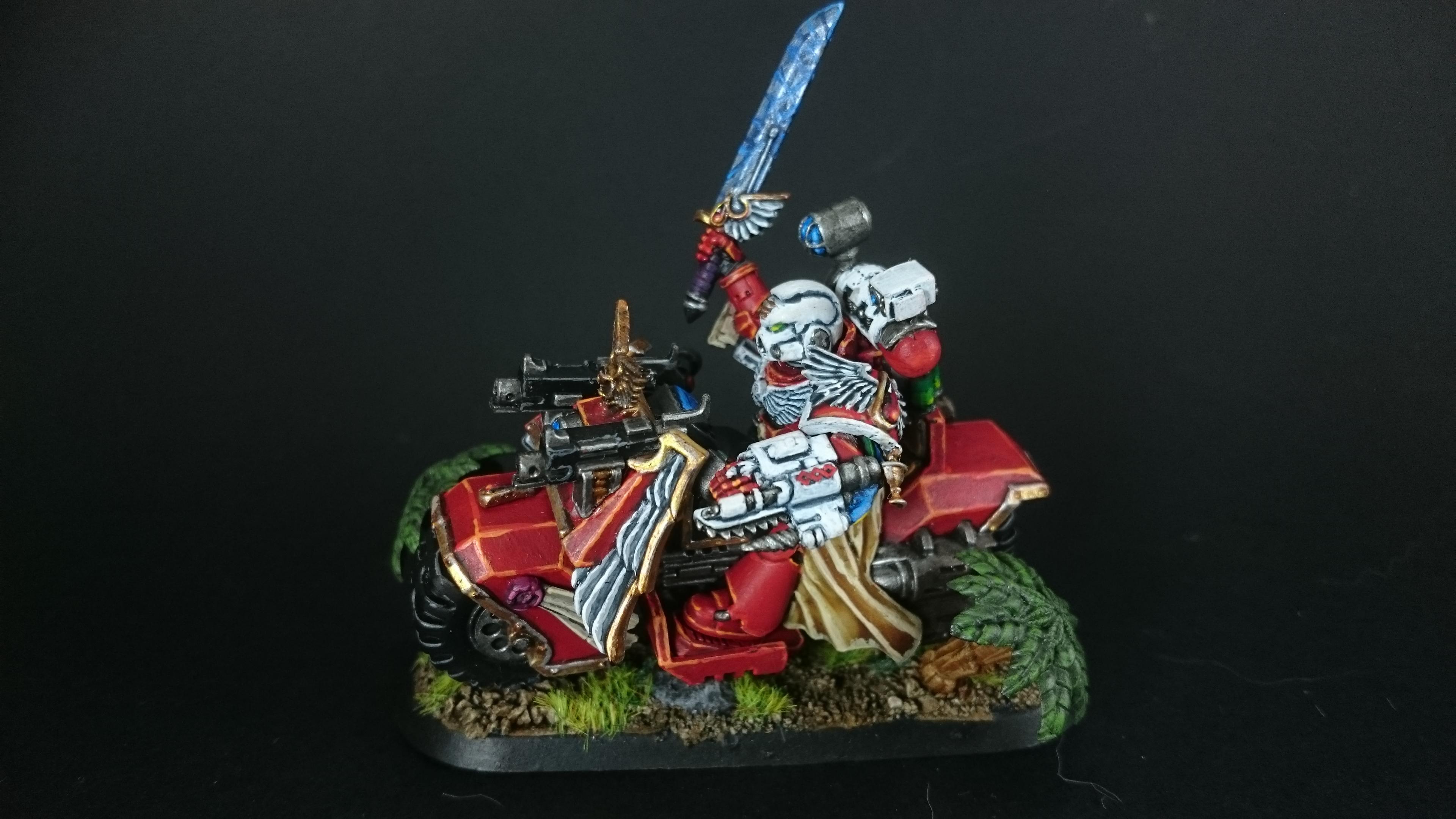Bike, Blood Angels, Sanguinary Priest, Space Marine Bike, Space Marines