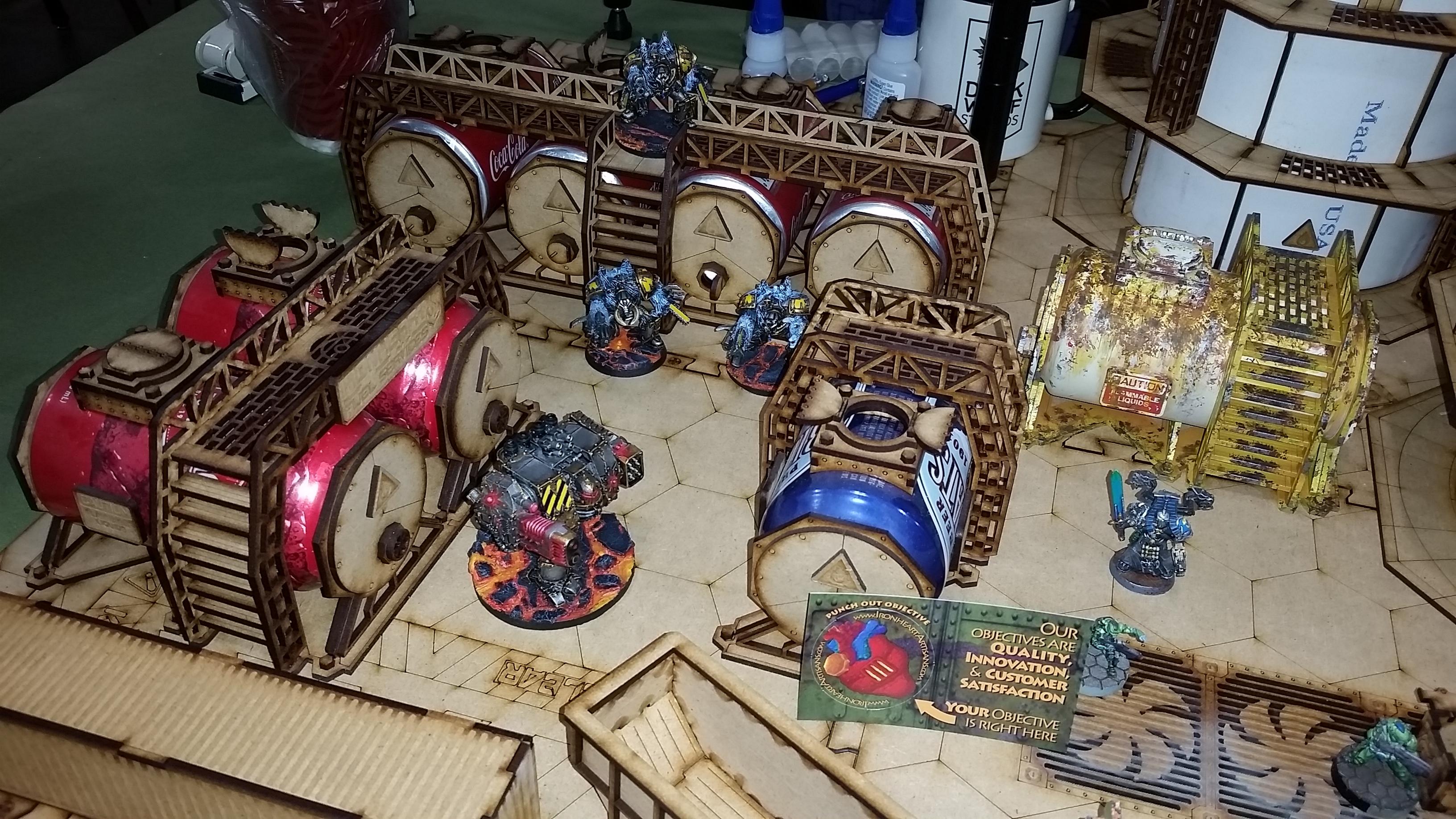Adepticon 2015, beer can tanks by Iron Heart Artisans