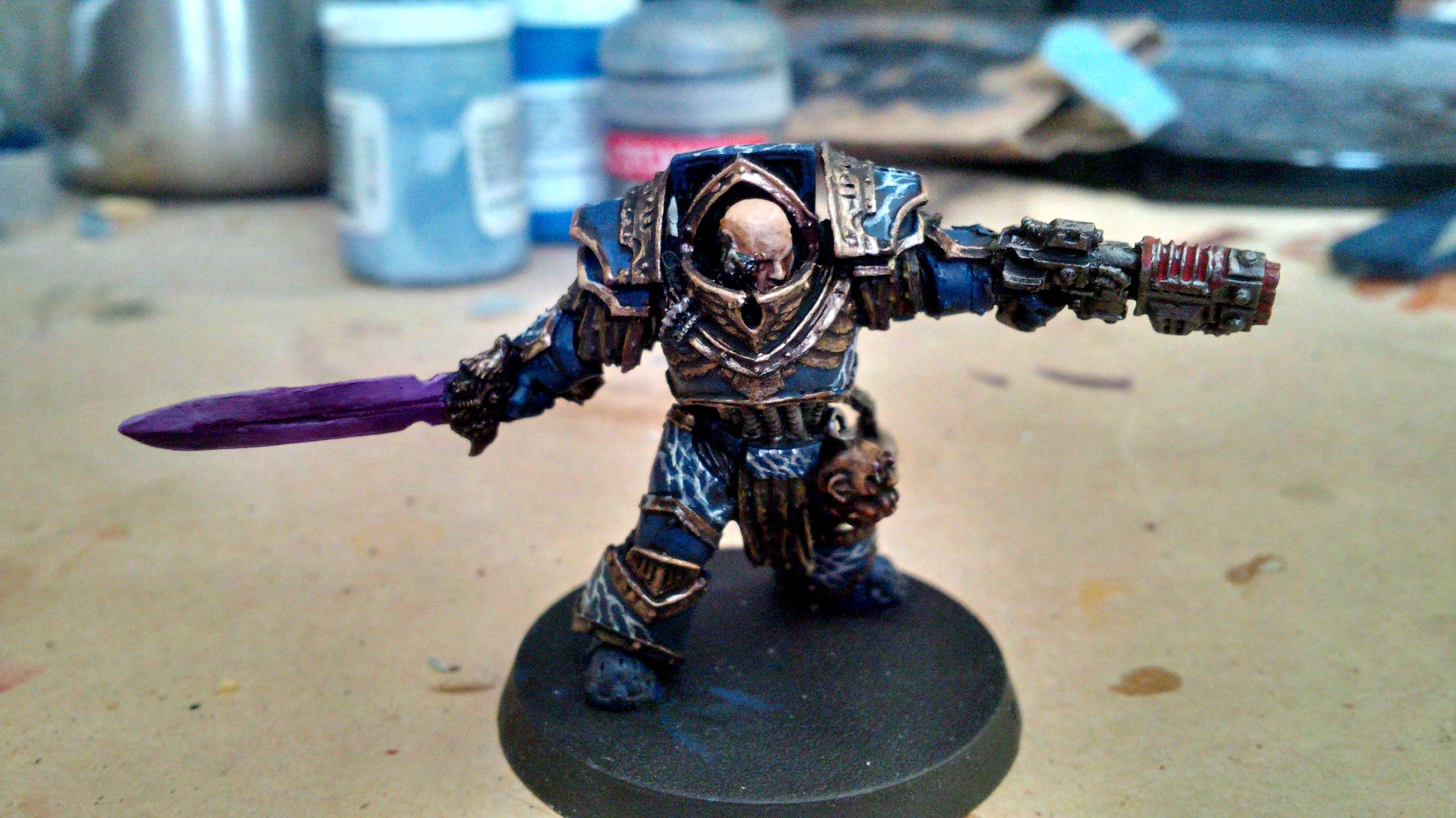 Blending, Blue, Gold, Horus Heresy, Lightning, Night Lord, Praetor, Purple