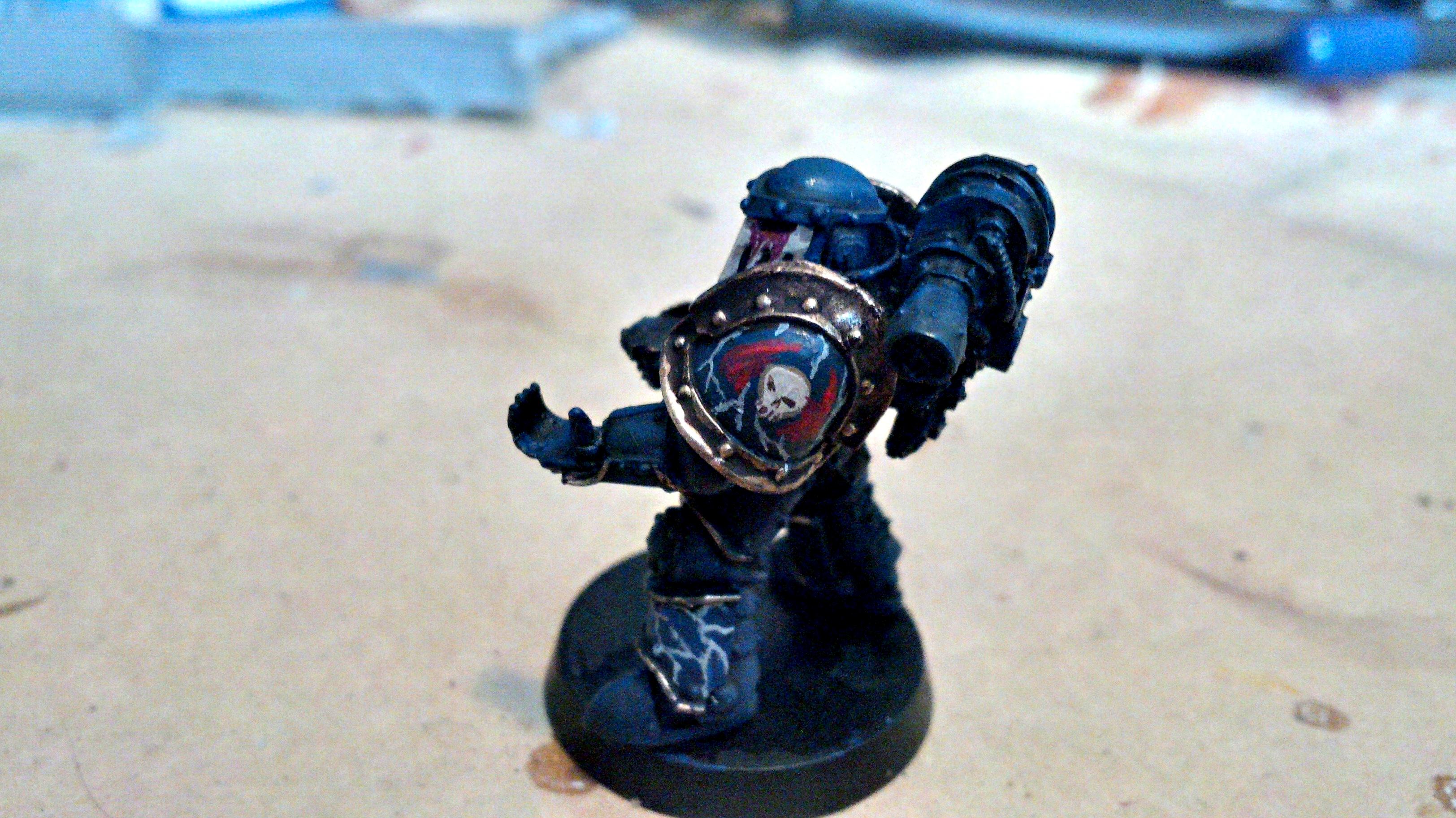 30k, Blue, Gold, Horus Heresy, Lightning, Night Lord, Skull