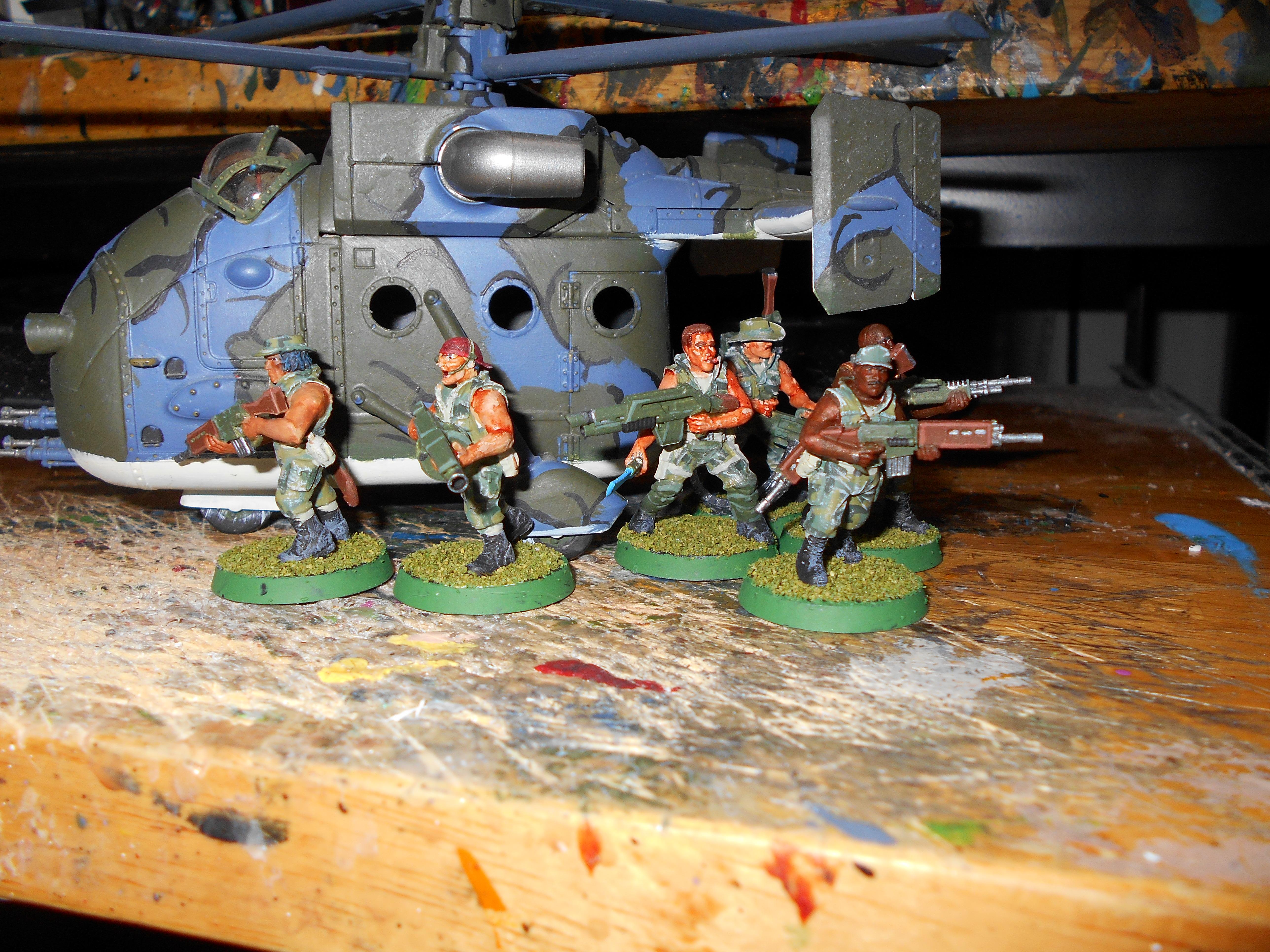 Catachan, Helicopter, Imperial Guard, Mad Robot, Mercinaries, Pedator