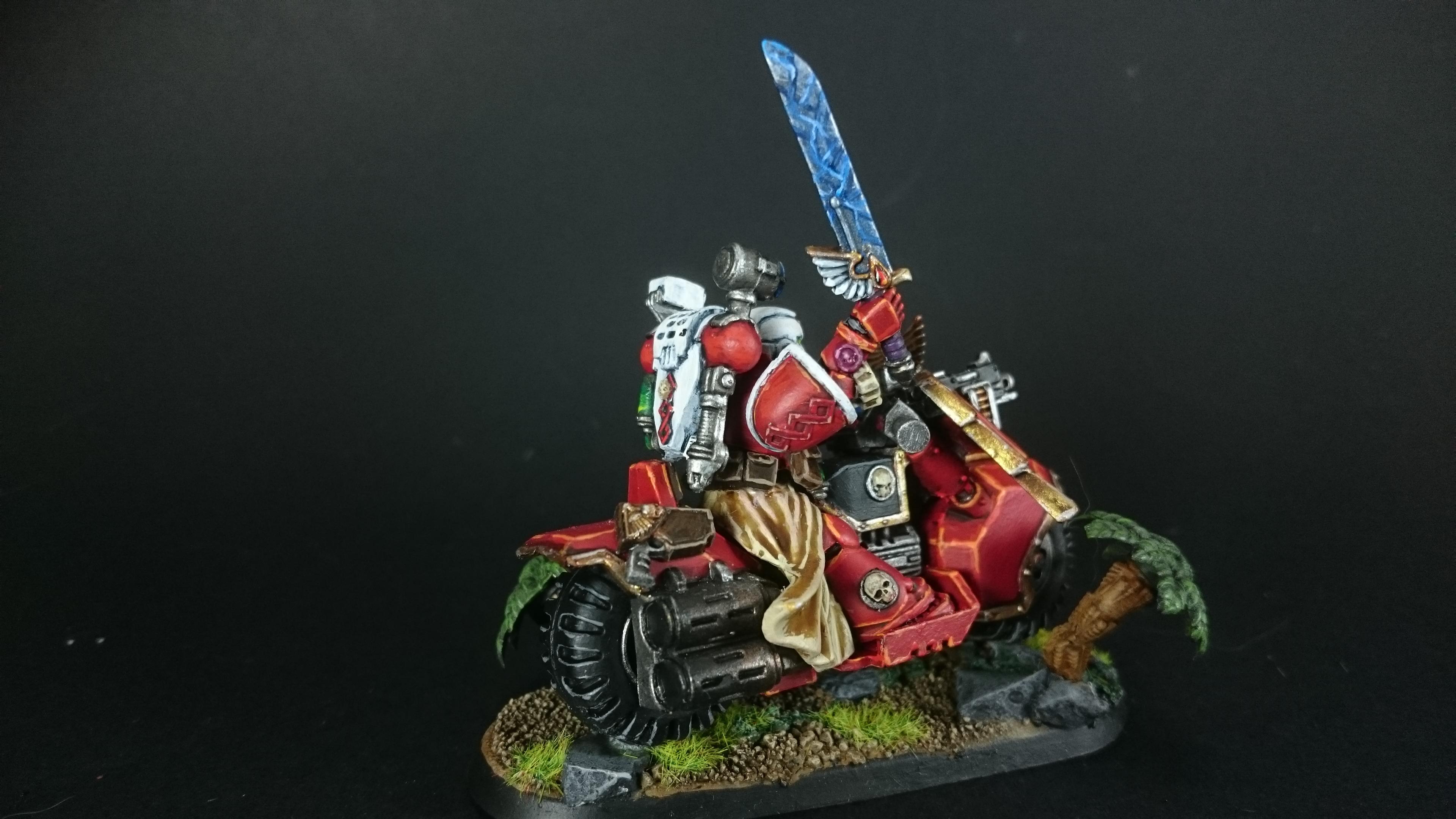 Bike, Blood Angels, Sanguinary Priest, Space Marine Bike, Space Marines