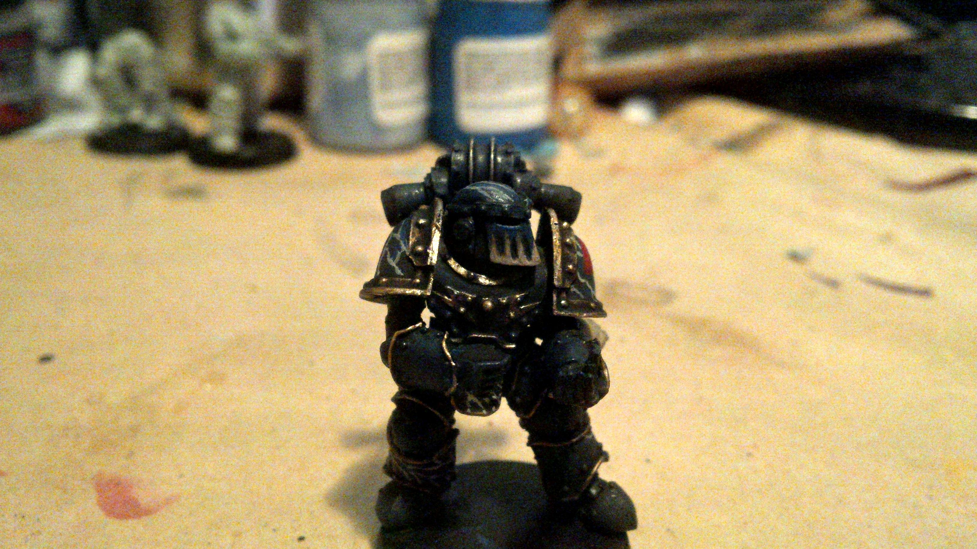 30k, Blue, Gold, Horus Heresy, Lightning, Night Lord, Skull