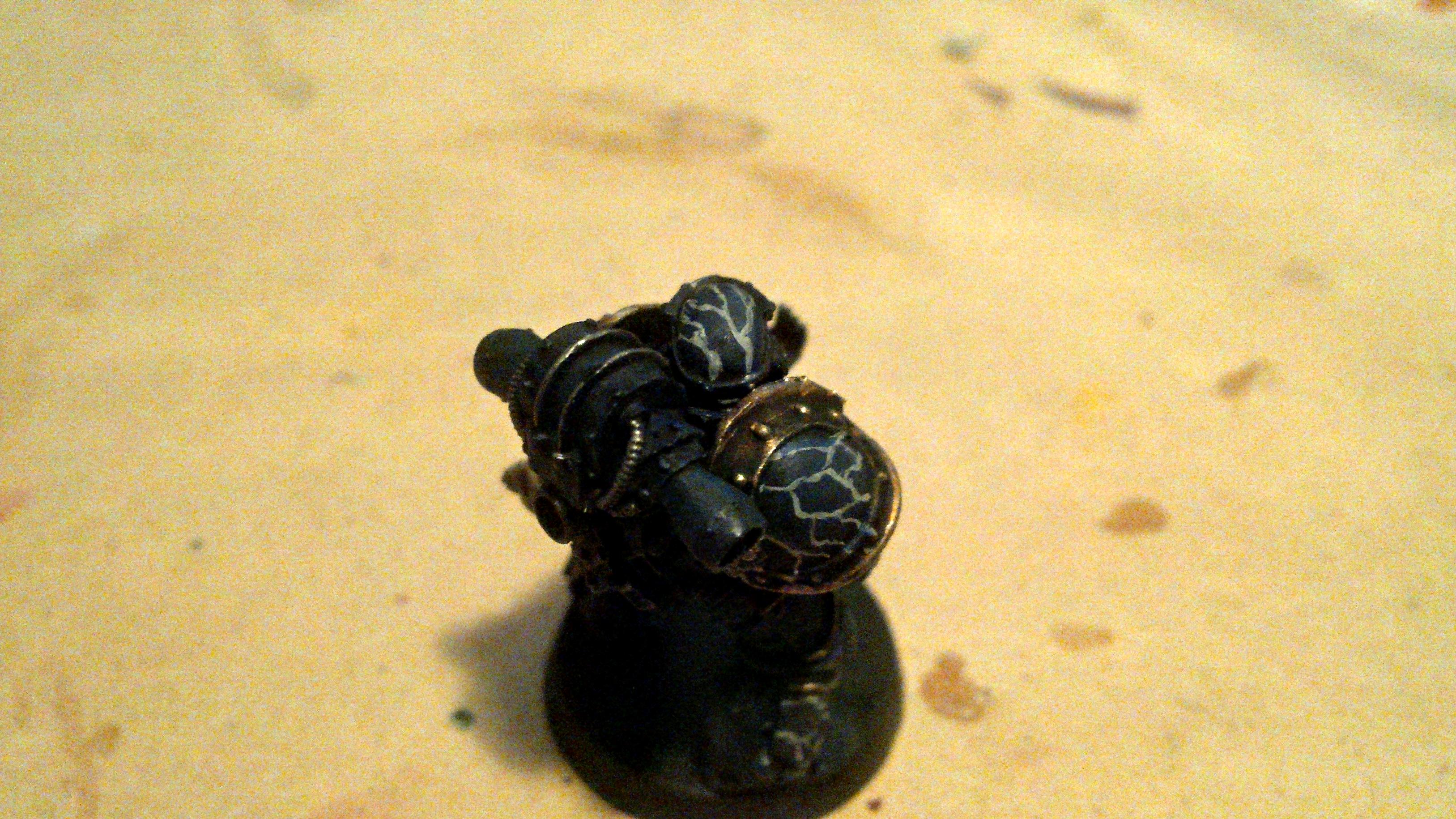 30k, Blue, Gold, Horus Heresy, Lightning, Night Lord, Skull