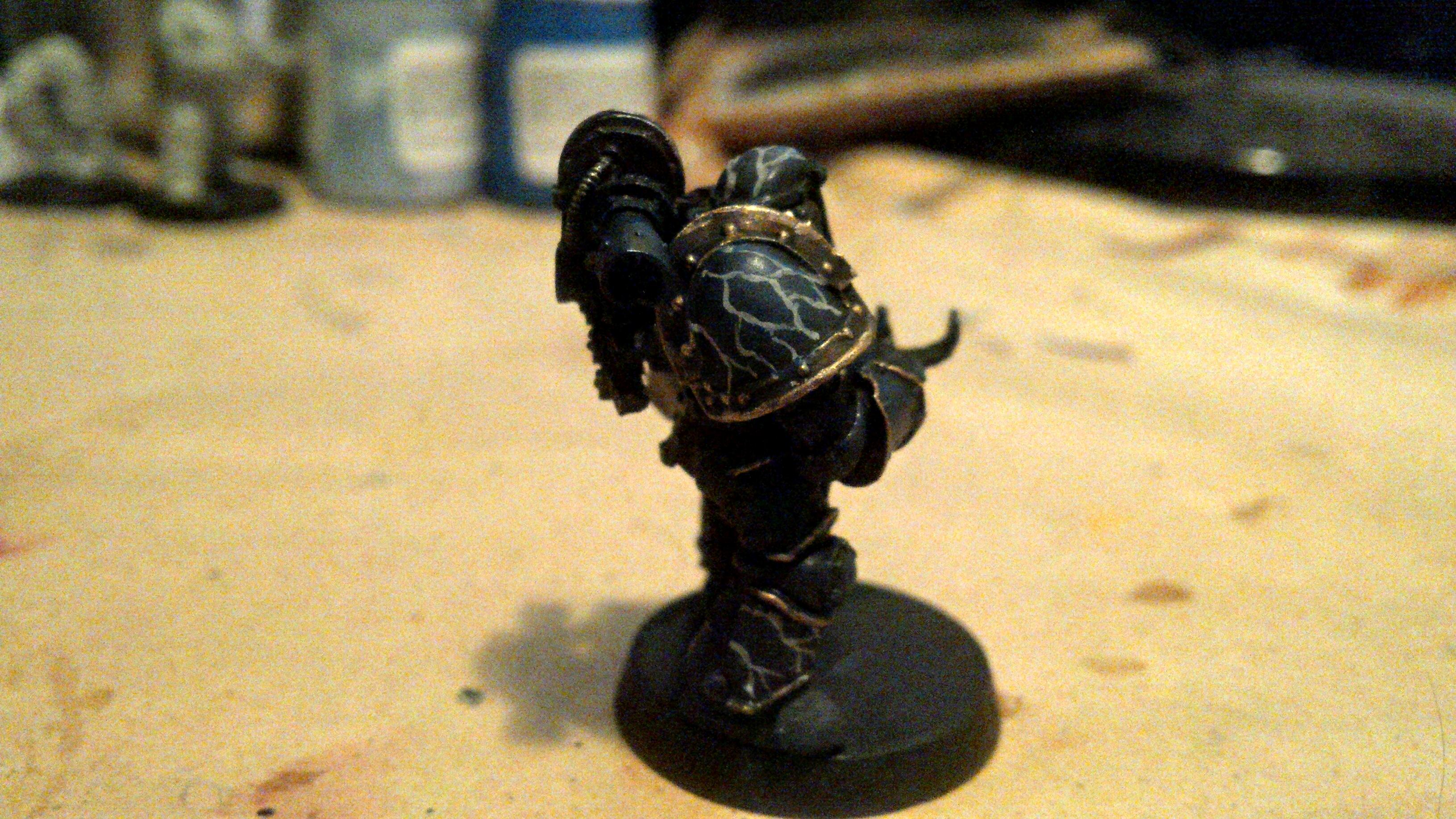 30k, Blue, Gold, Horus Heresy, Lightning, Night Lord, Skull
