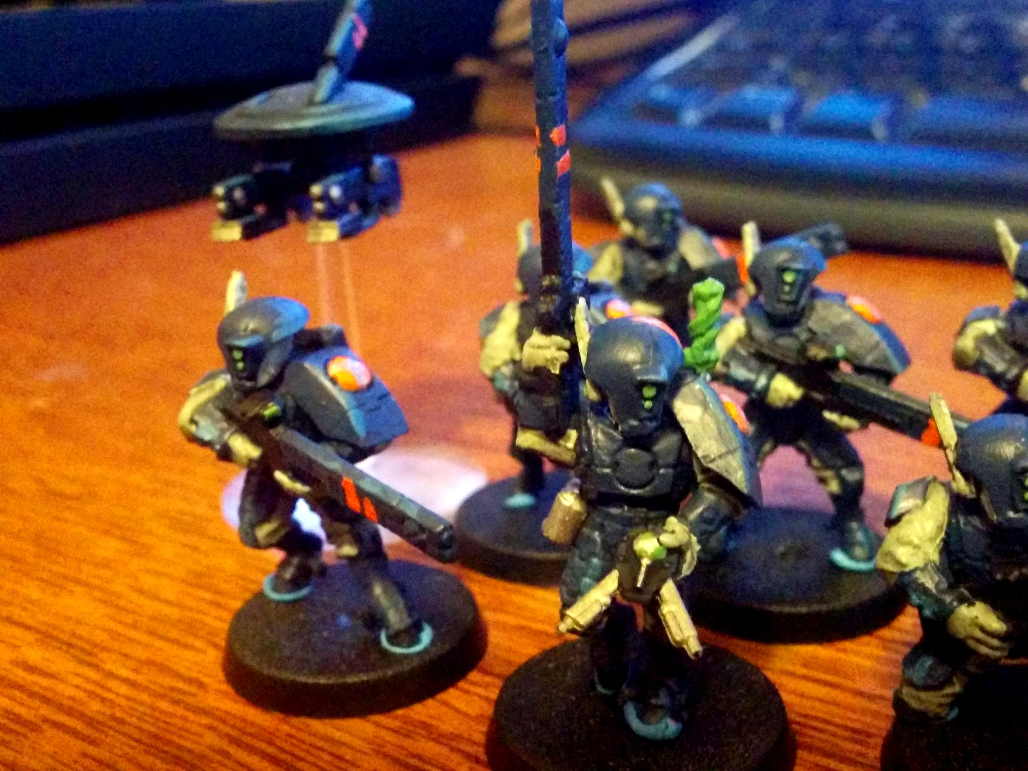 Blue, Fire Warriors, Painting, Tau