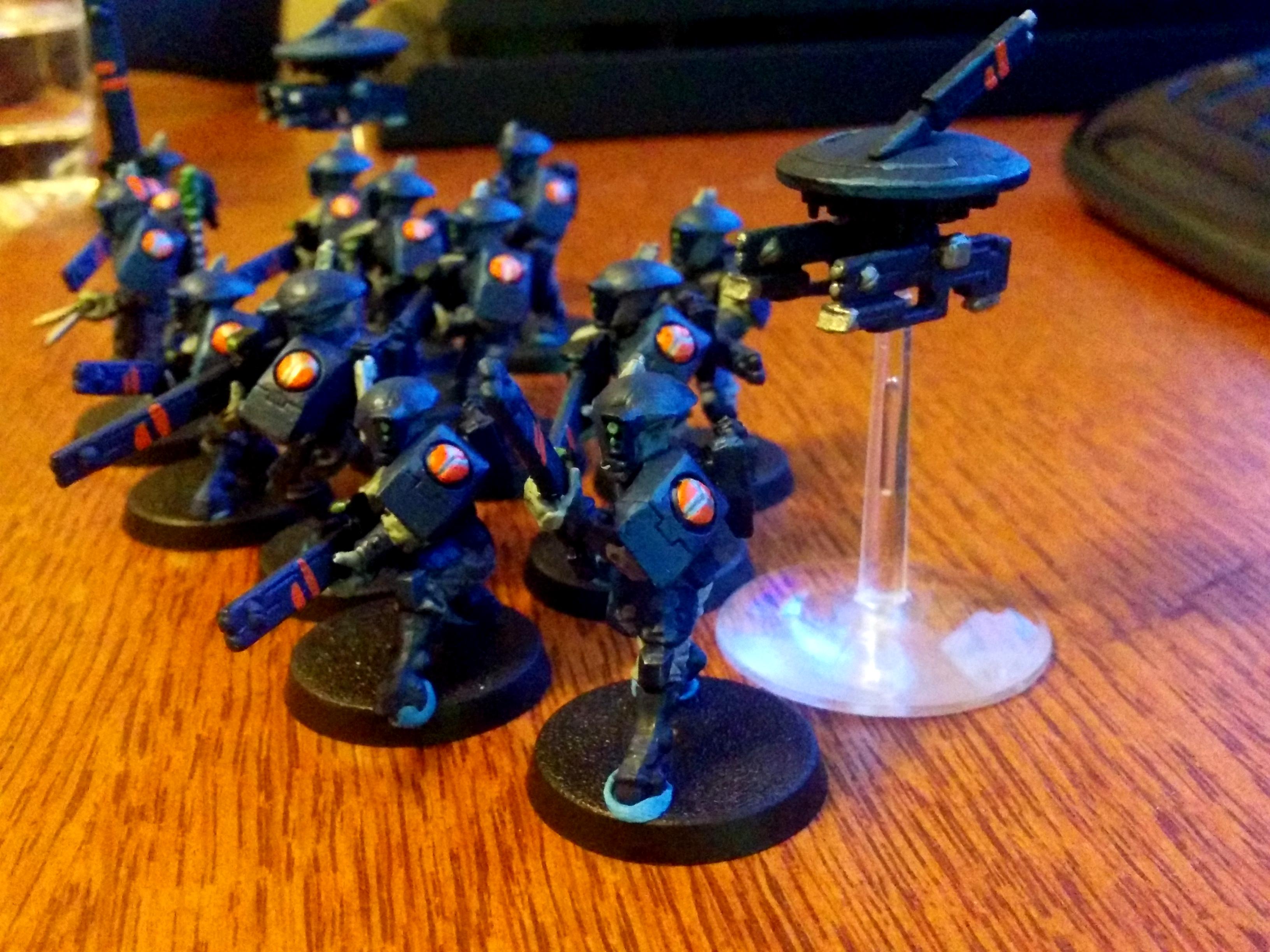 Blue, Fire Warriors, Painting, Tau