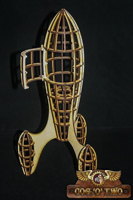 Laser Cut, Mdf, Retro, Rocket, Steampunk