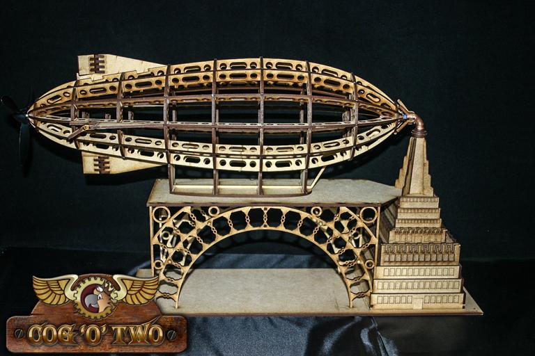 Airship, Blimp, Laser Cut, Mdf, Steampunk, Terrain