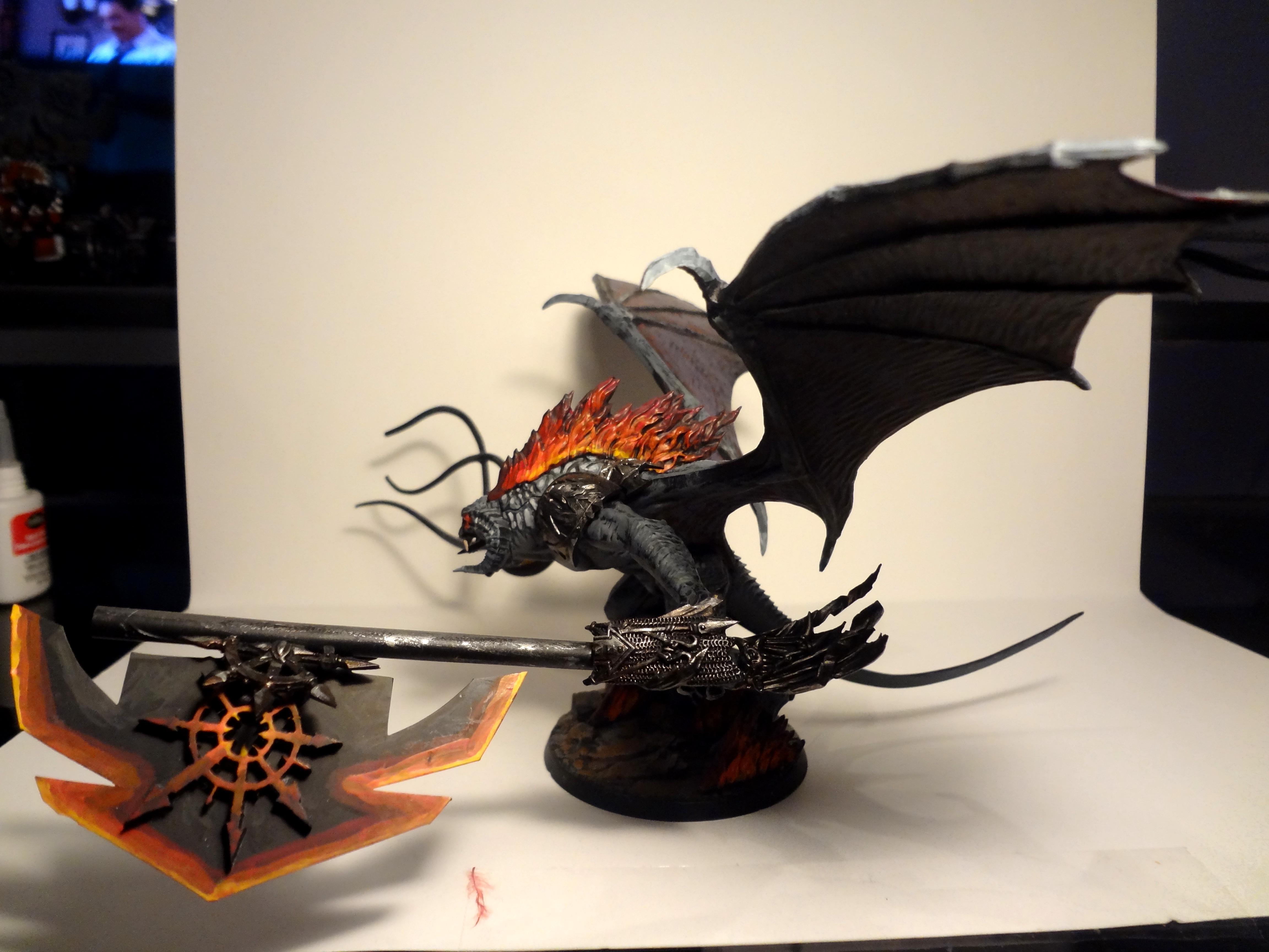 Balrog, Bloodthirster, Chaos, Conversion, Daemonkin, Daemons, Khorne, Warhammer 40,000, Warhammer Fantasy