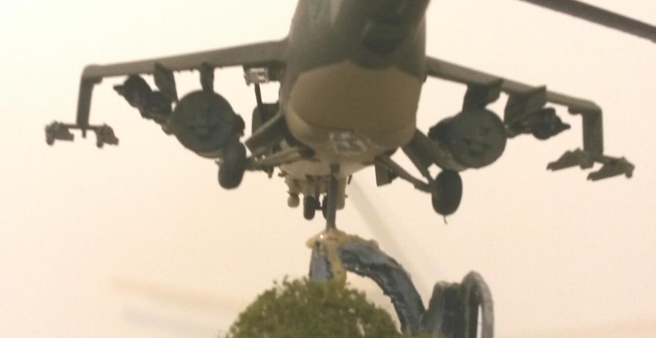 secured hind to base