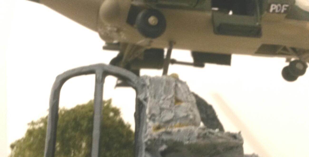 secured hind to base