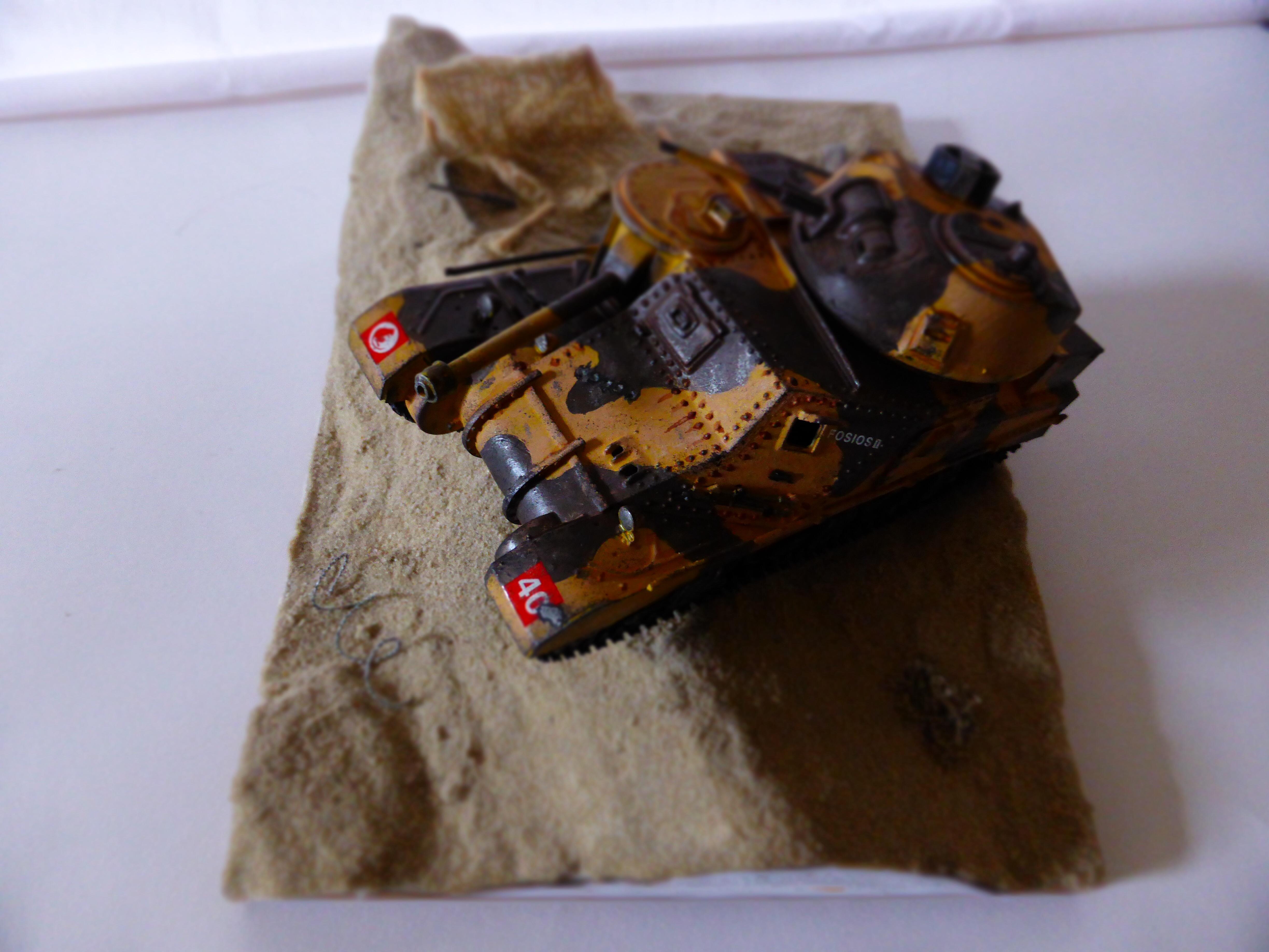 M3 Grant/Lee WW2 tank desert diorama