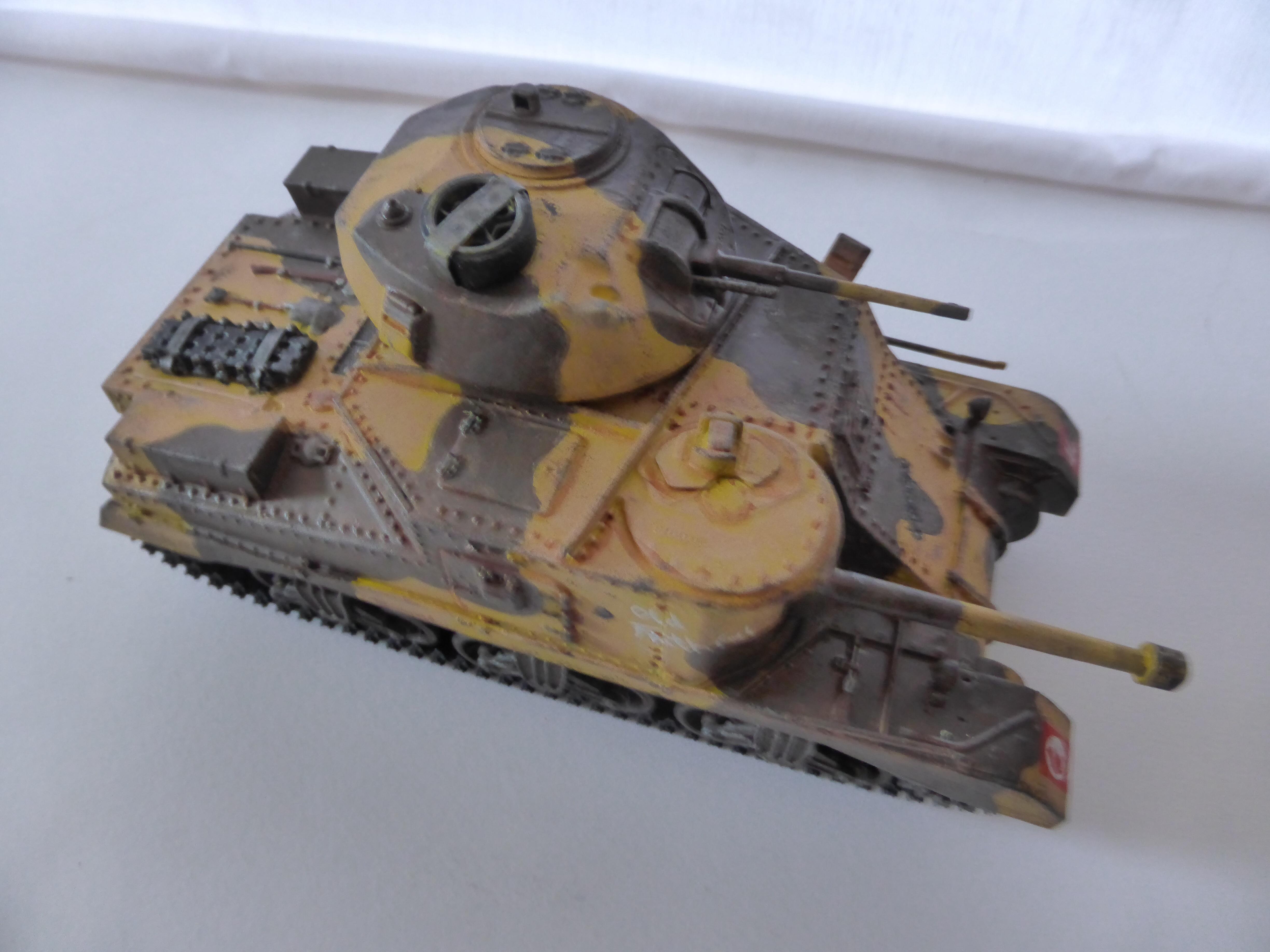 Tank, World War 2, M3 Grant/Lee WW2 tank desert diorama