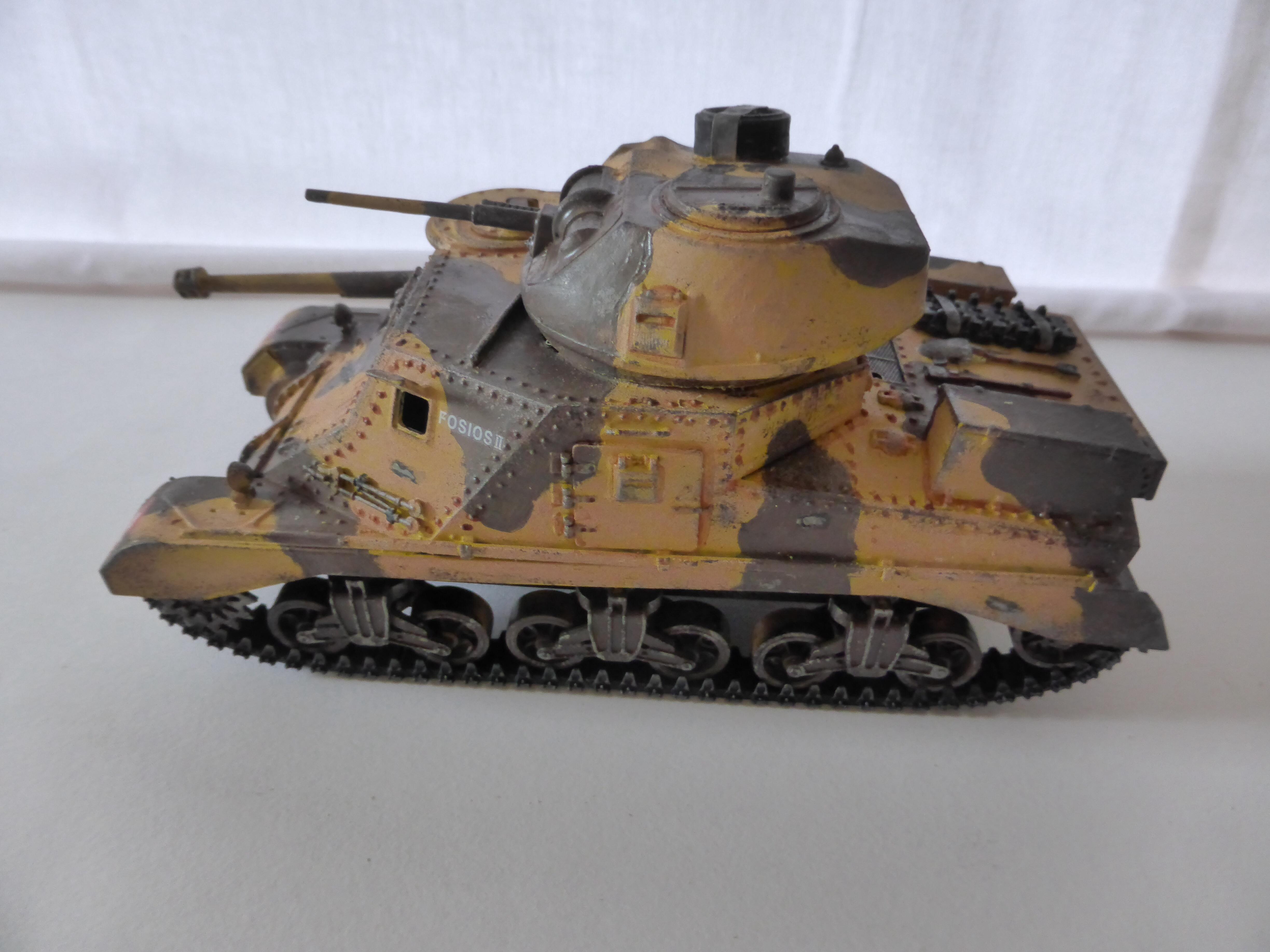 M3 Grant/Lee WW2 tank desert diorama