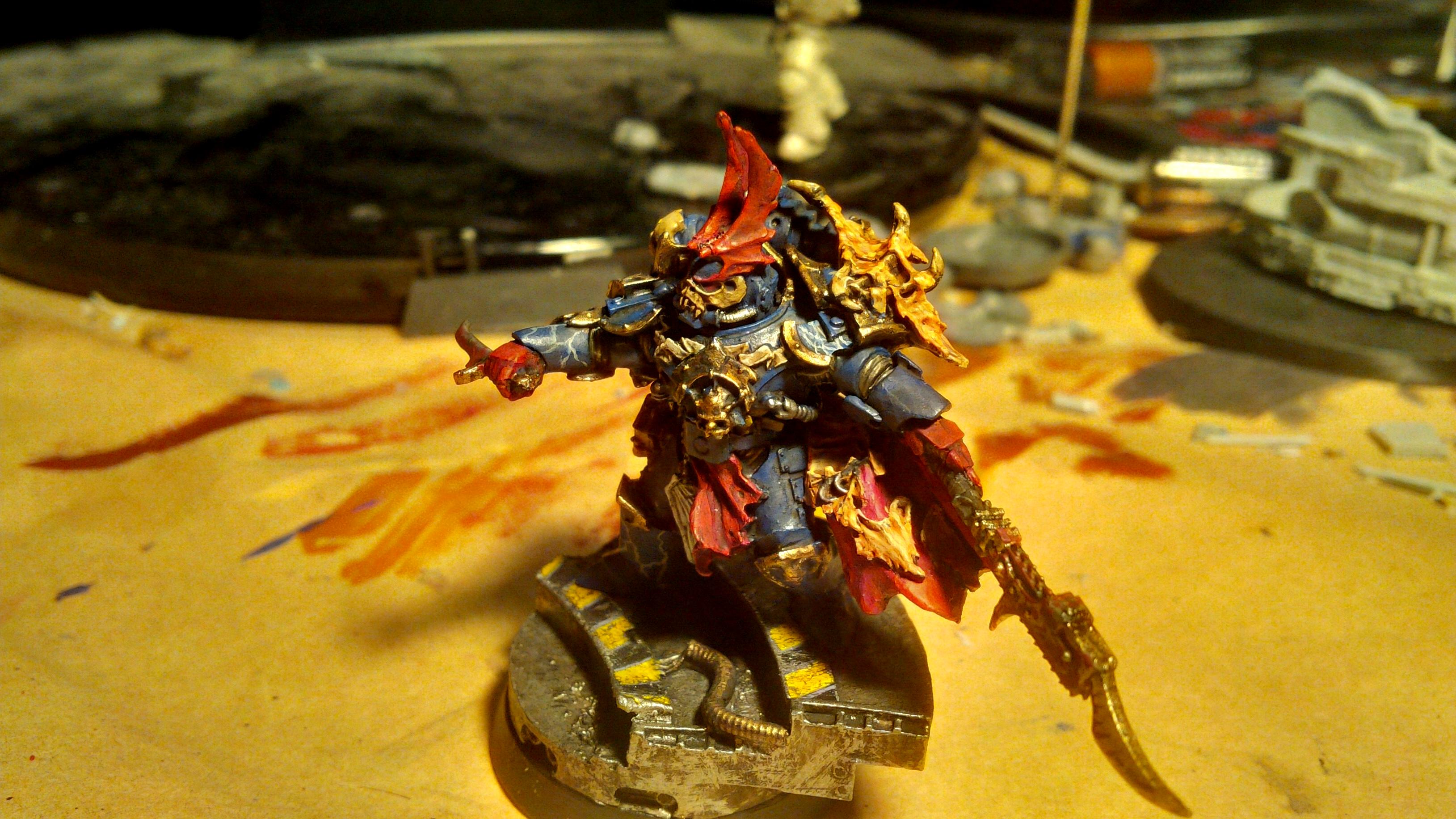 30k, Blue, Gold, Horus Heresy, Lightning, Night Lord, Sevetar, Skull