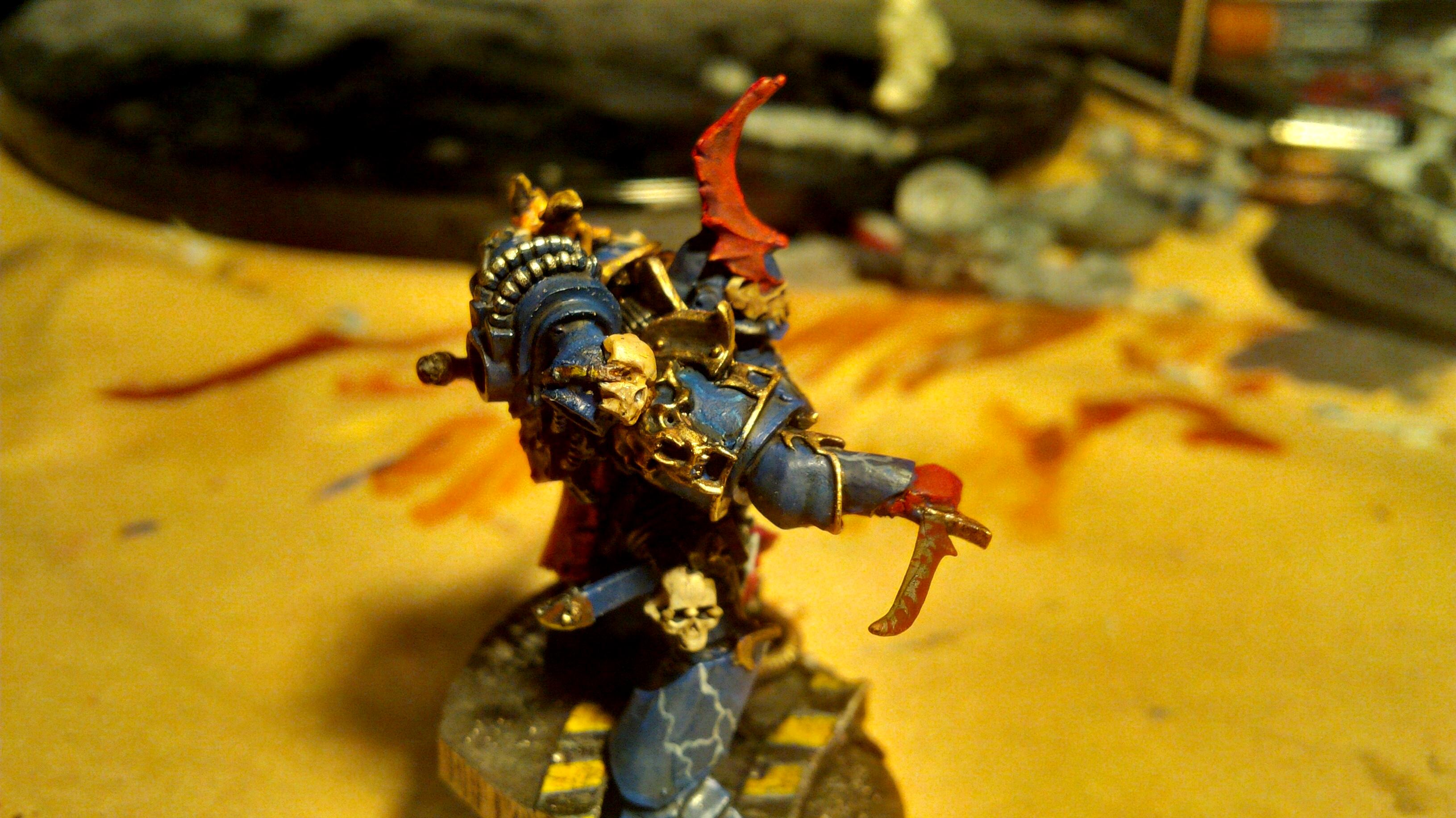 30k, Blue, Gold, Horus Heresy, Lightning, Night Lord, Sevetar, Skull