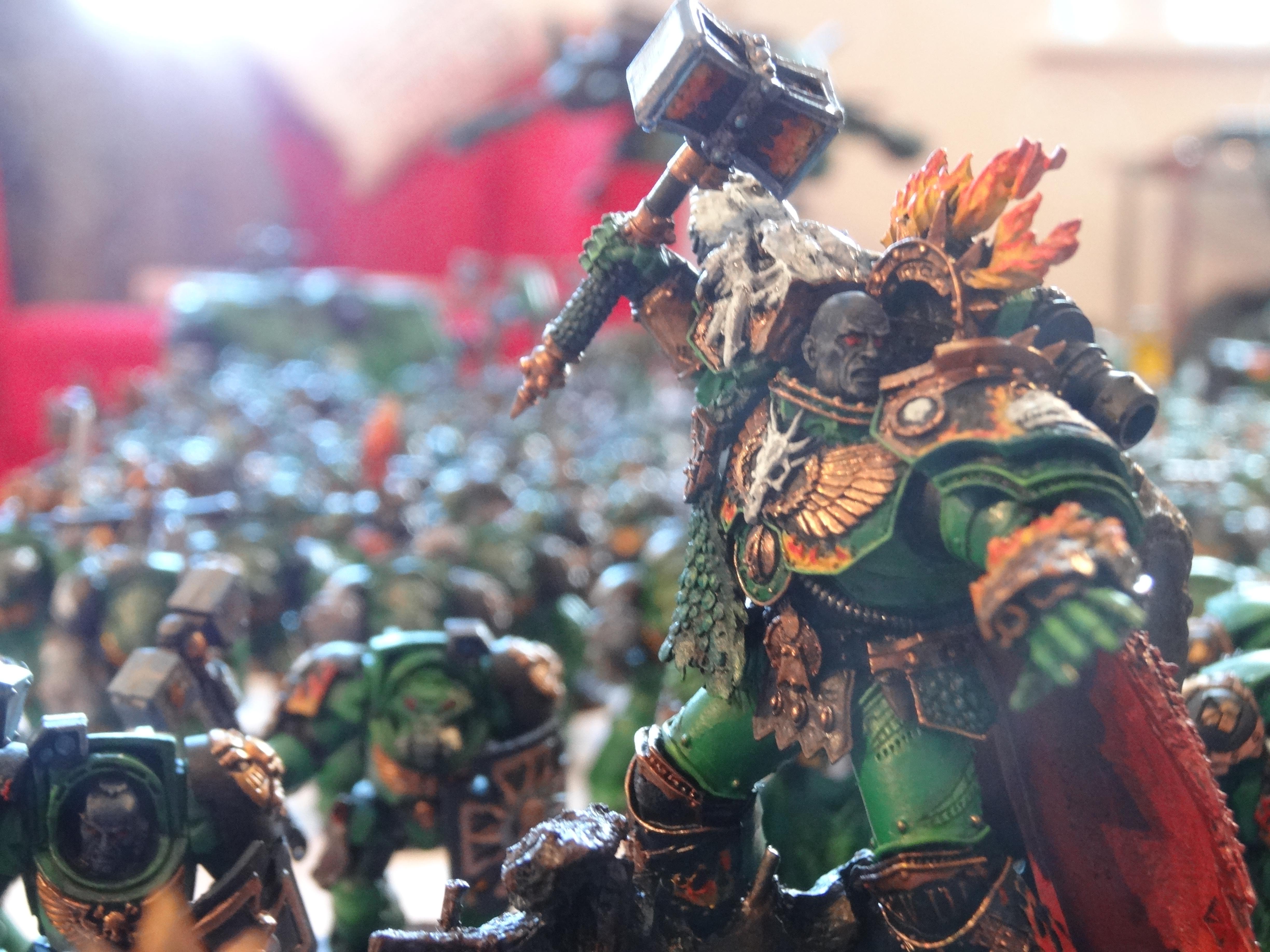 Primarch Vulkan, Salamanders, in front of the ranks