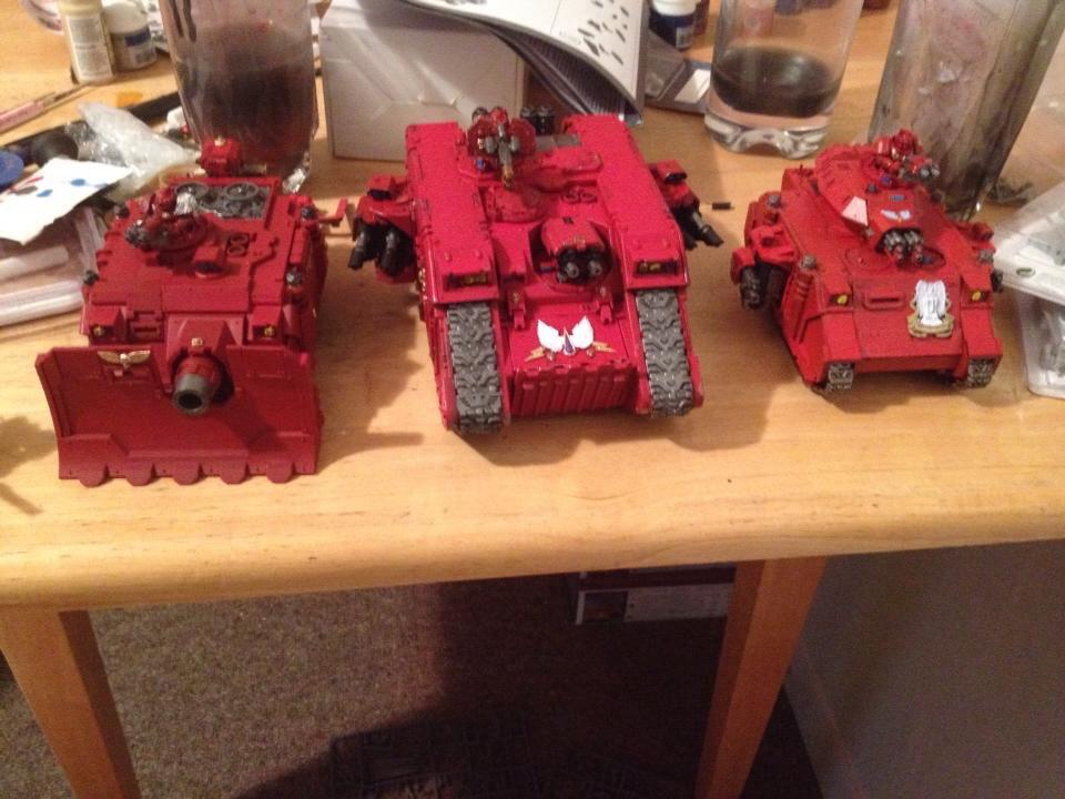 Blood Angels, Chaos, Death Company, Land Raider, Predator, Red, Vindicator