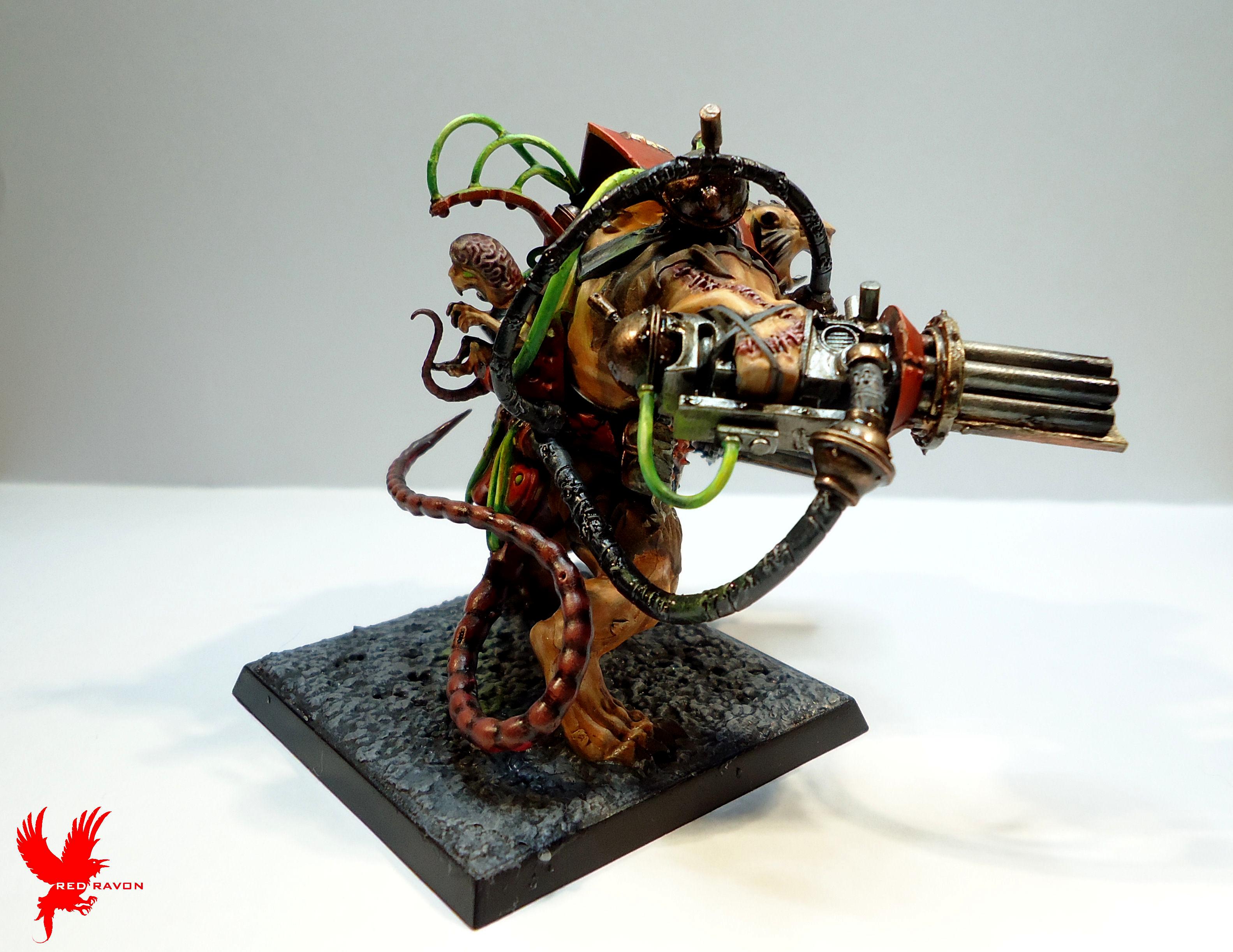 Blue Cloth, Green Tubes, Red Armour, Skaven, Stormfiend, Warhammer Fantasy