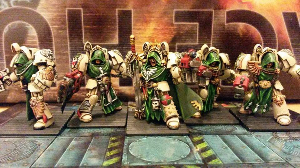 Dark Angels, Green, Thin Base, White