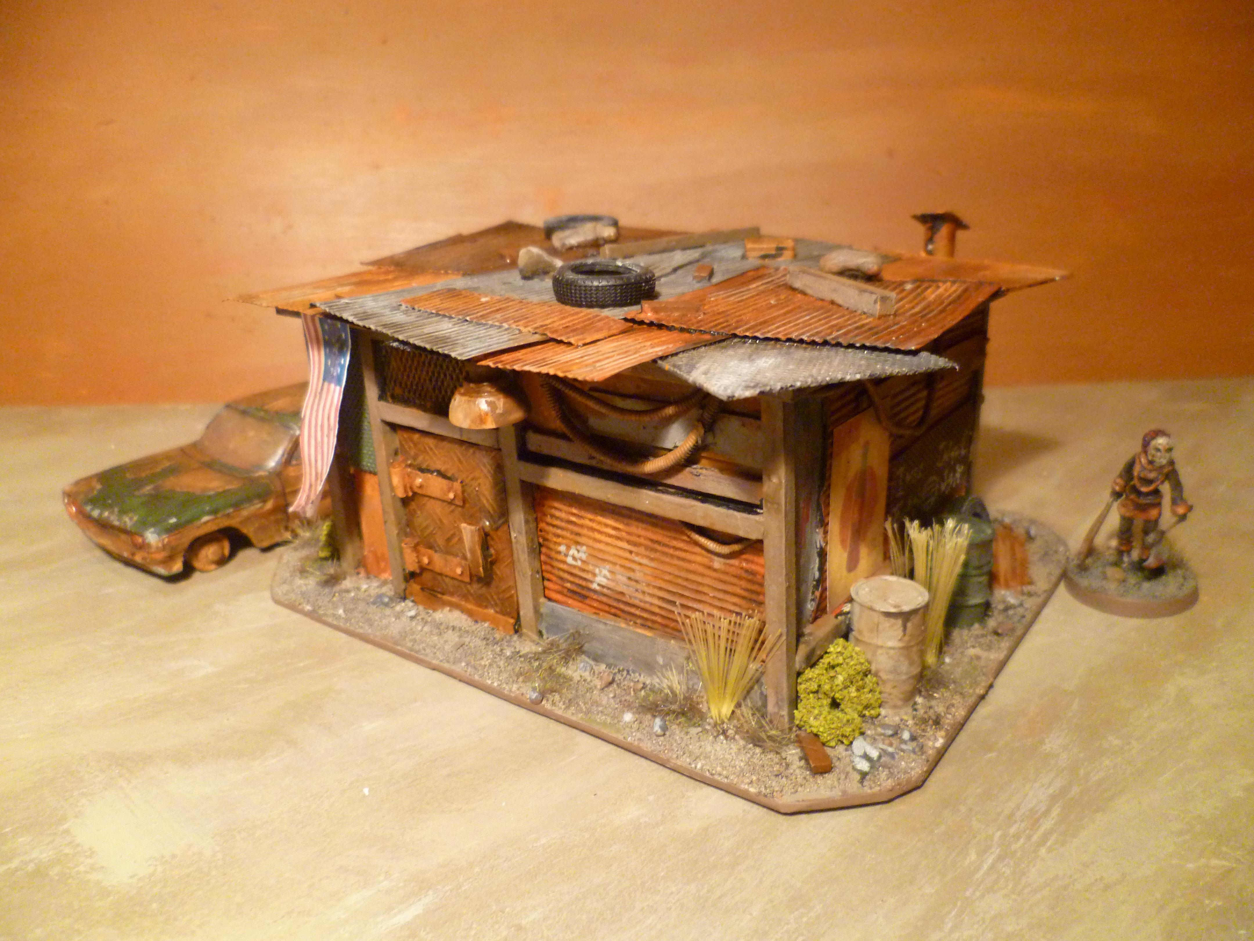 Apocalyptic, Buildings, Fallout, Plasticard, Post, Rust, Scratch Build, Shack, Shanty, Terrain, Town