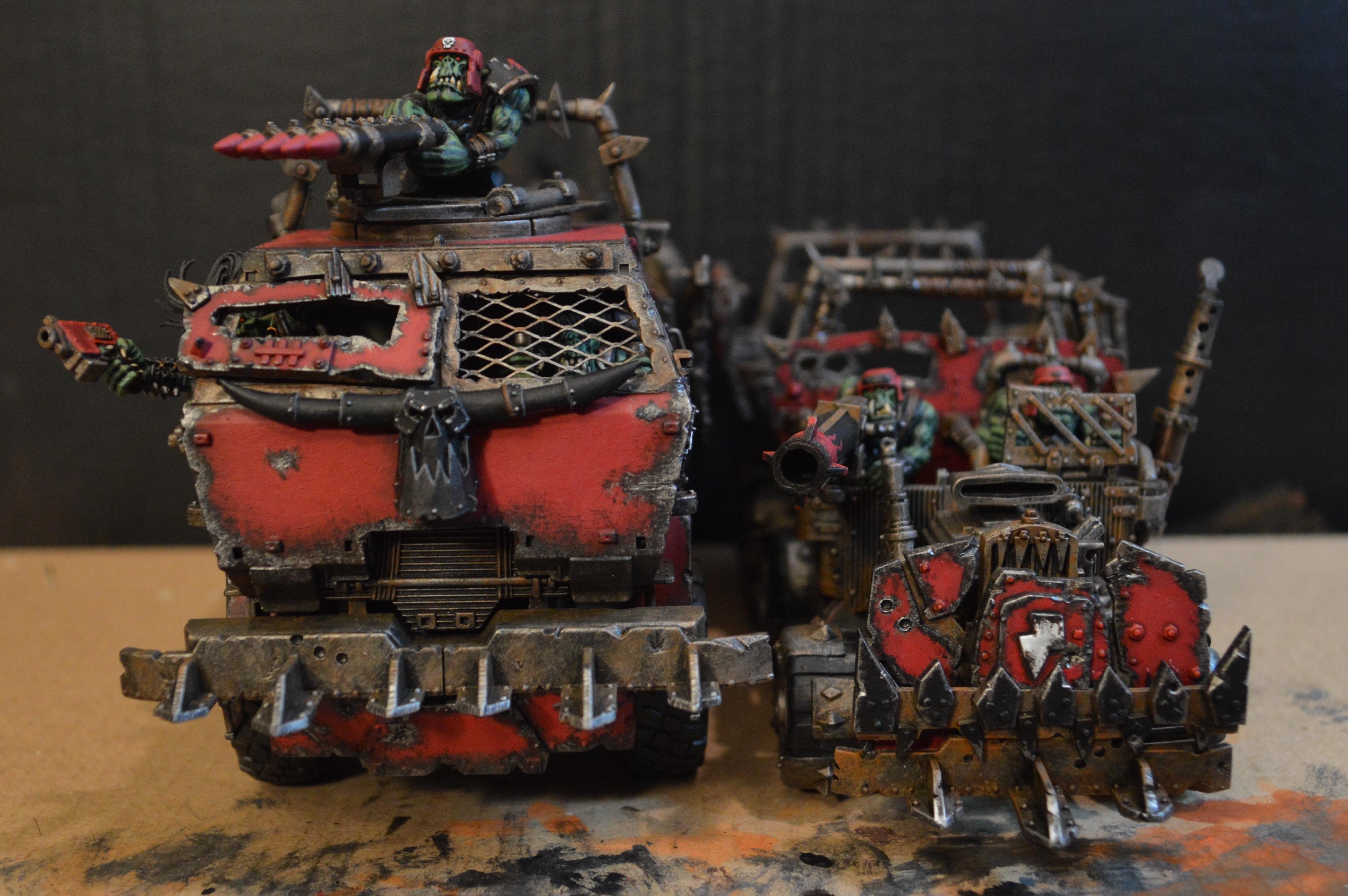 Conversion, Mega Trukk, Orks, Red, Scratch Build, The Riddle Of Steel, Trukk, Warhammer 40,000