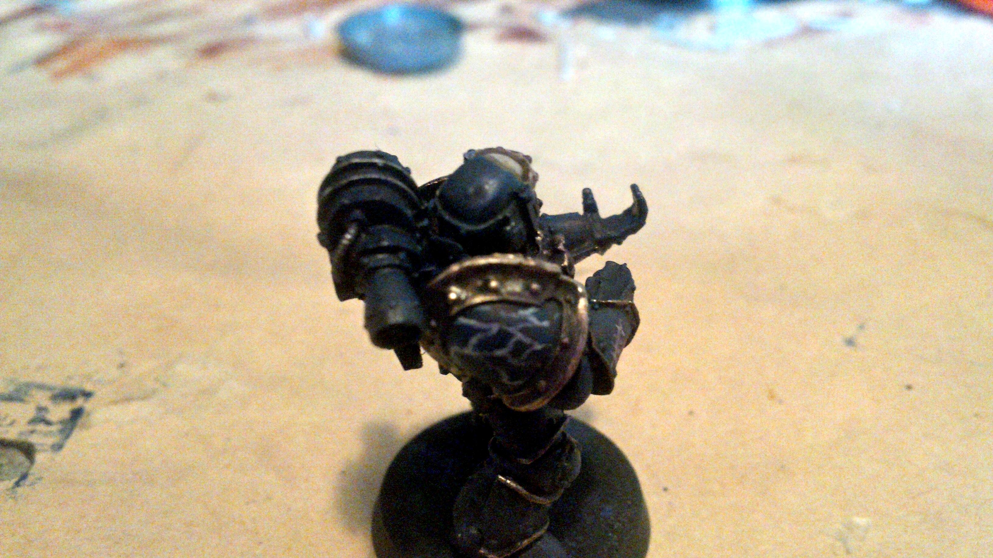 30k, Blue, Chain Glaive, Gold, Horus Heresy, Lightning, Night Lord, Skull, Volkite