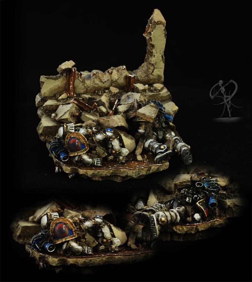 Base, Display, Forge World, Horus Heresy, Non-Metallic Metal, Ruins, Space Marines, Terrain, World Eaters