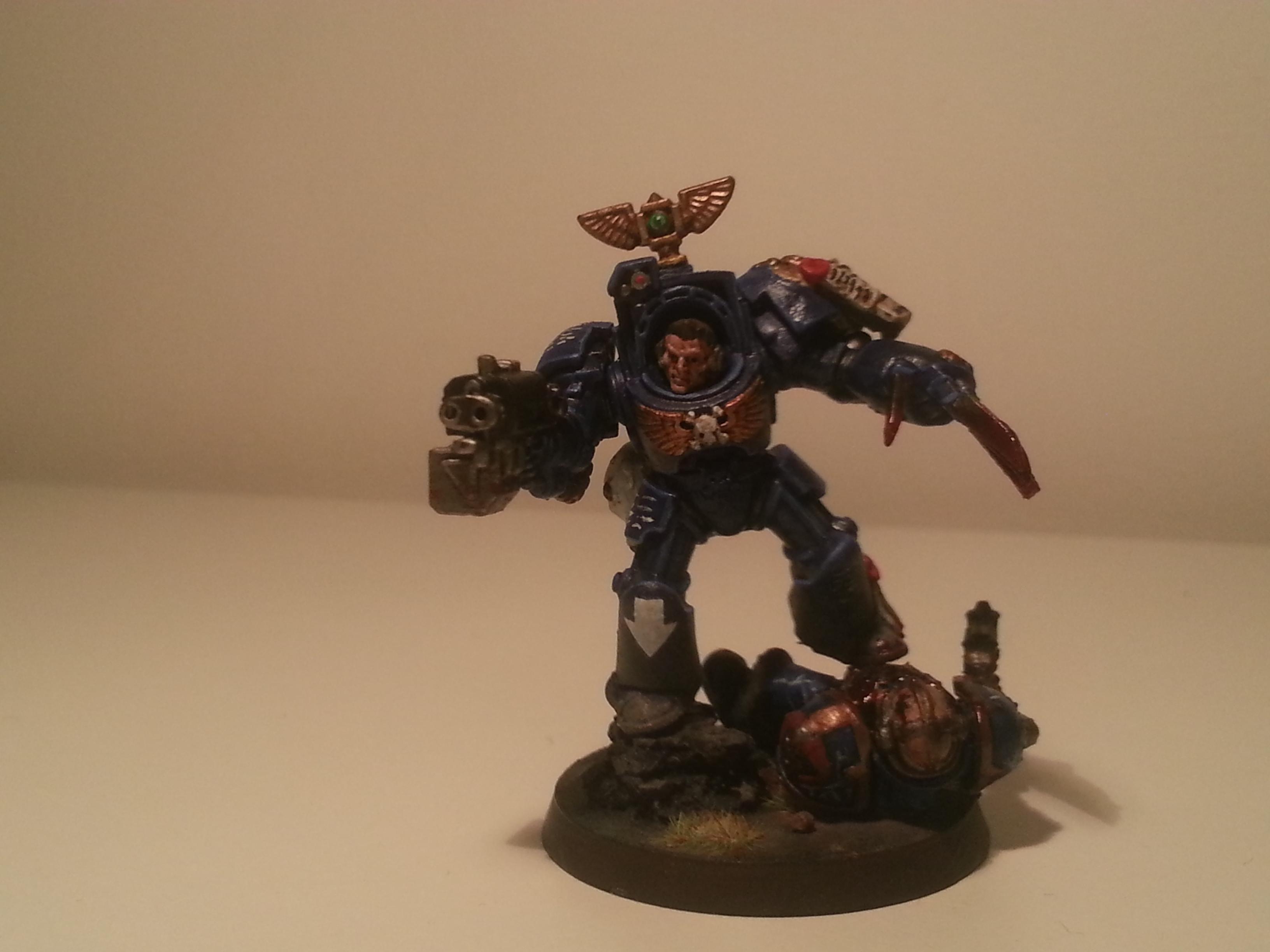 Conversion, Power Fist, Space Marines, Terminator Armor, Ultramarines, Veteran