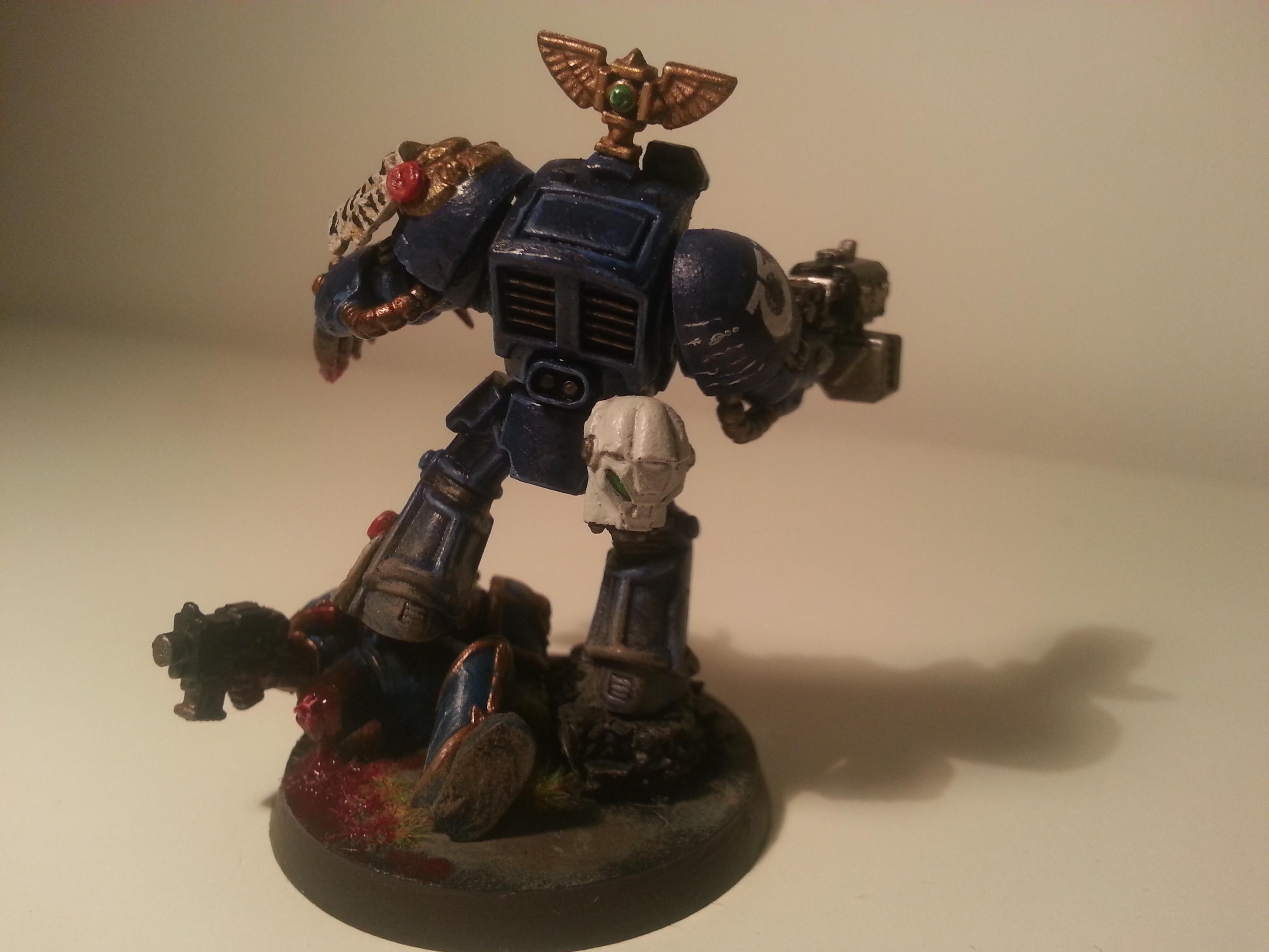 Conversion, Power Fist, Space Marines, Terminator Armor, Ultramarines, Veteran