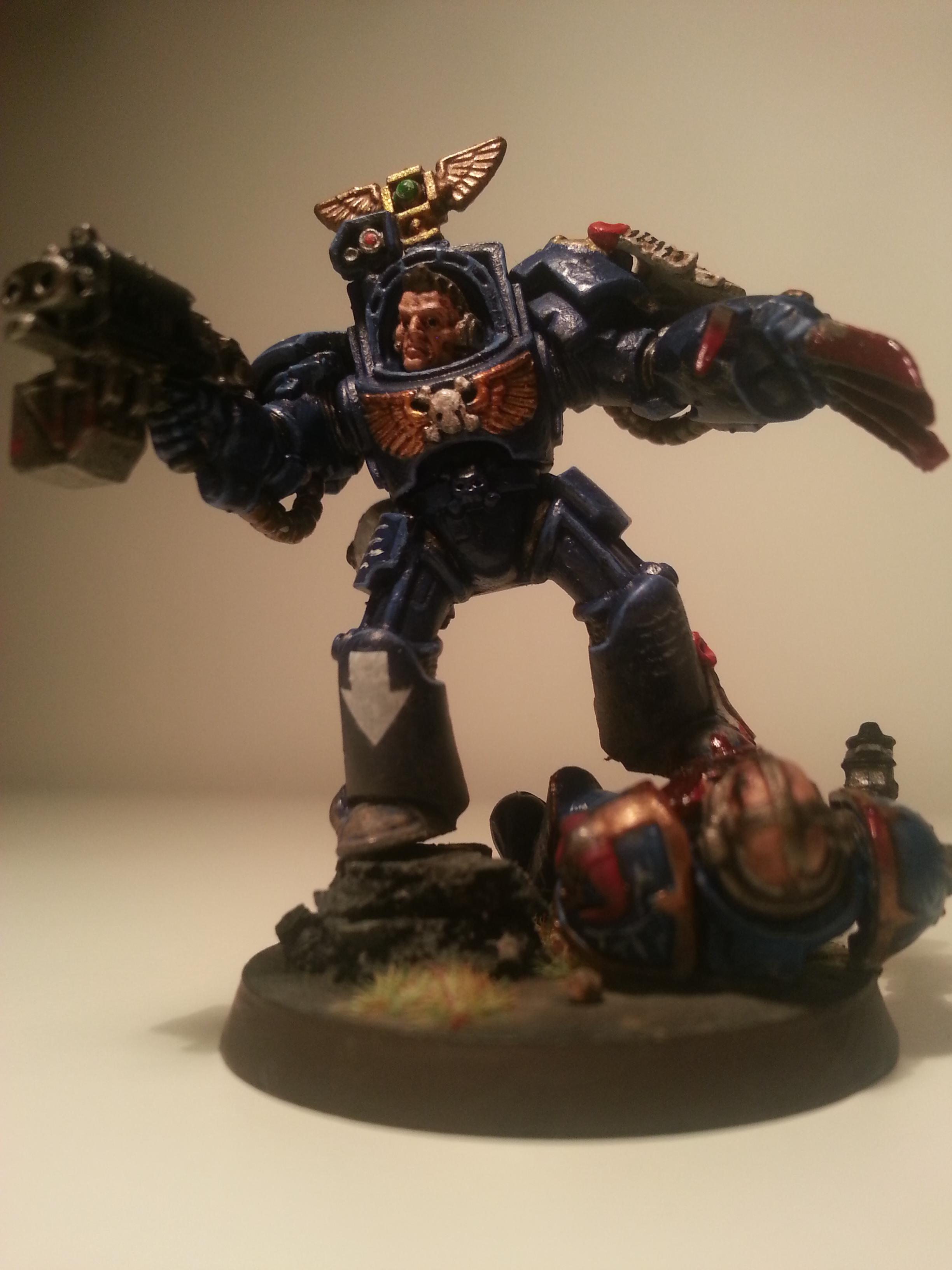 Conversion, Power Fist, Space Marines, Terminator Armor, Ultramarines, Veteran