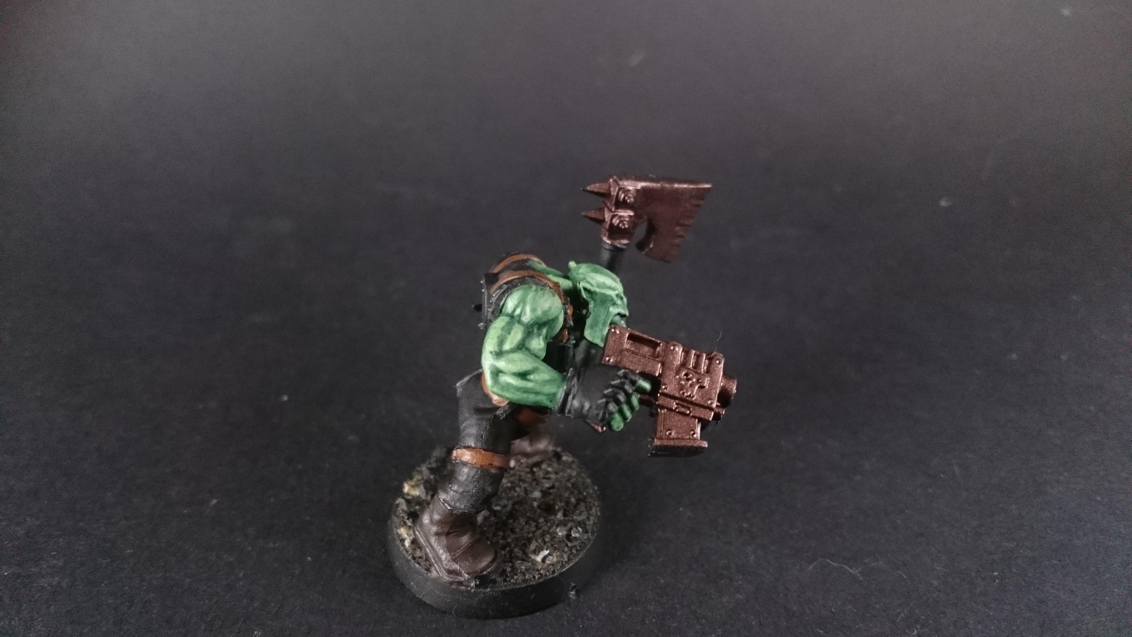 Ork Boy Test Model, Orks, Work In Progress