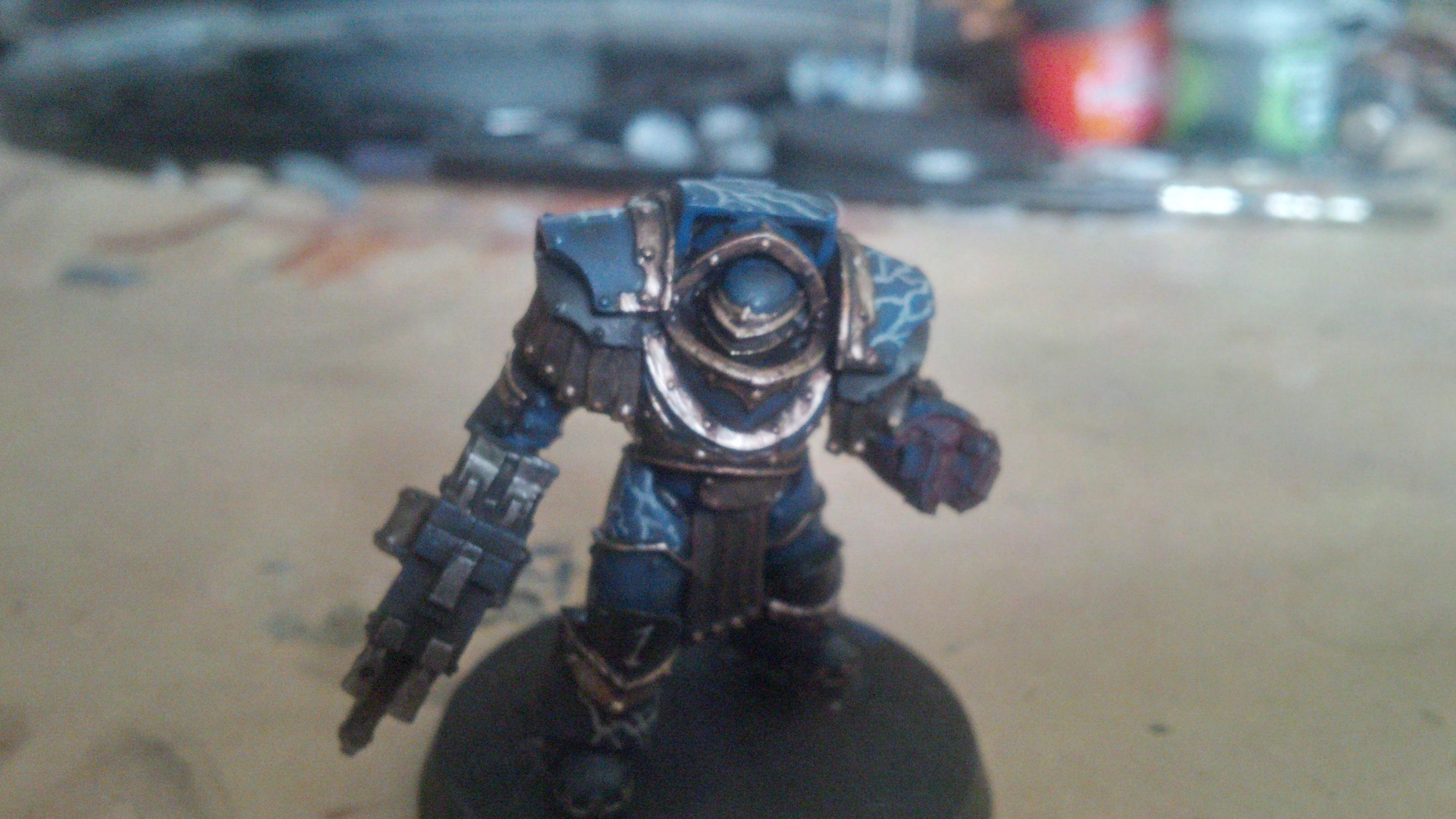 30k, Blue, Cataphractii, Gold, Horus Heresy, Lightning, Night Lord, Terminator Armor