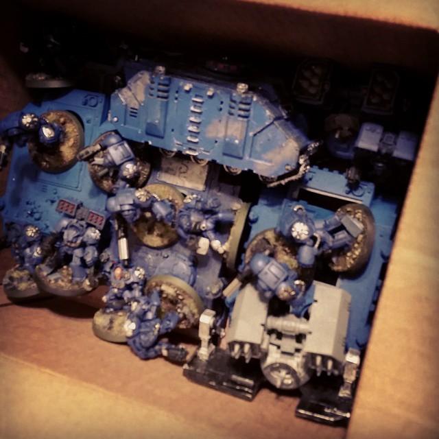 New commission - going to recover these and turn them into Blood Angels!