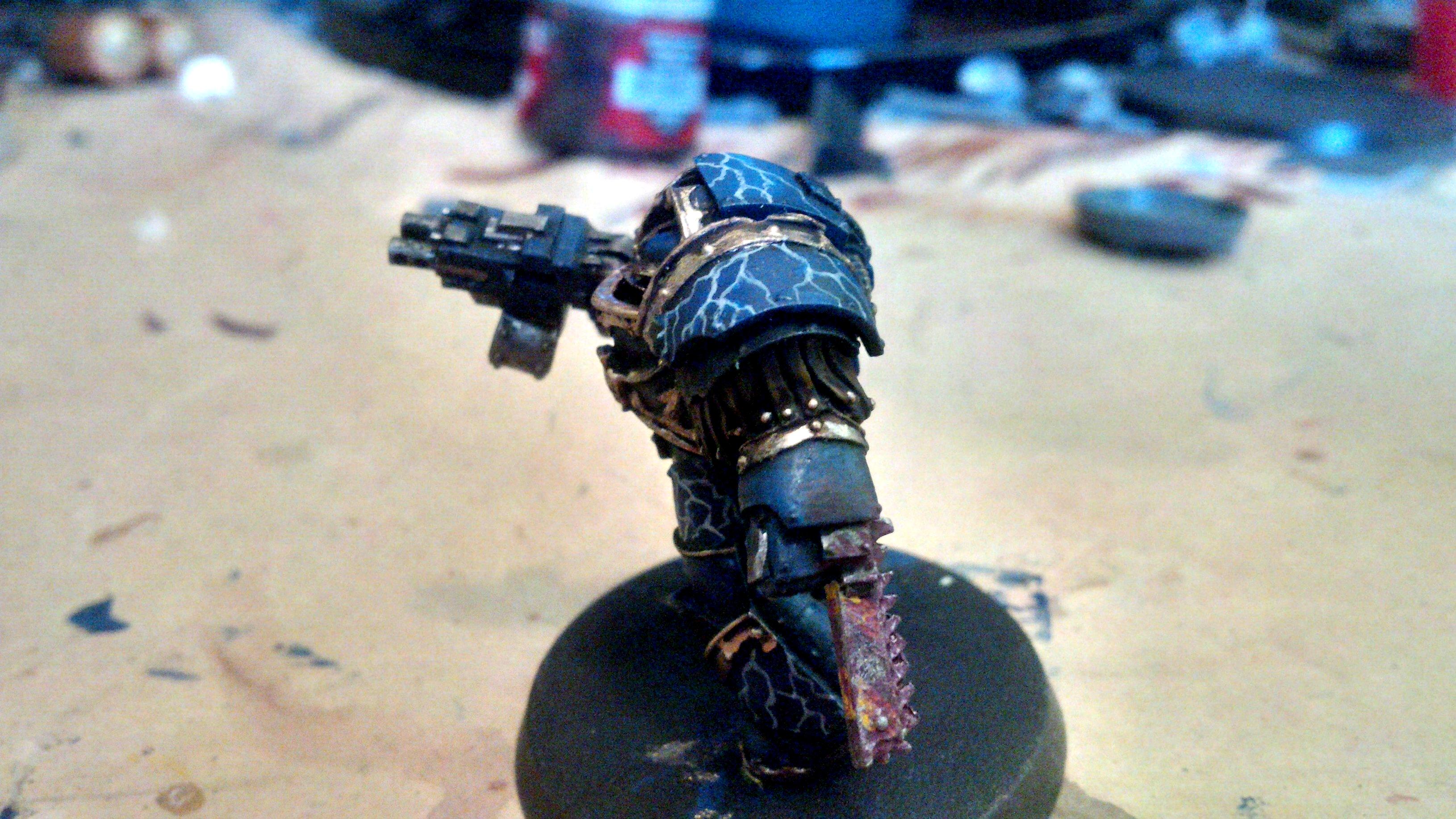 30k, Blue, Cataphractii, Gold, Horus Heresy, Lightning, Night Lord, Skull, Terminator Armor