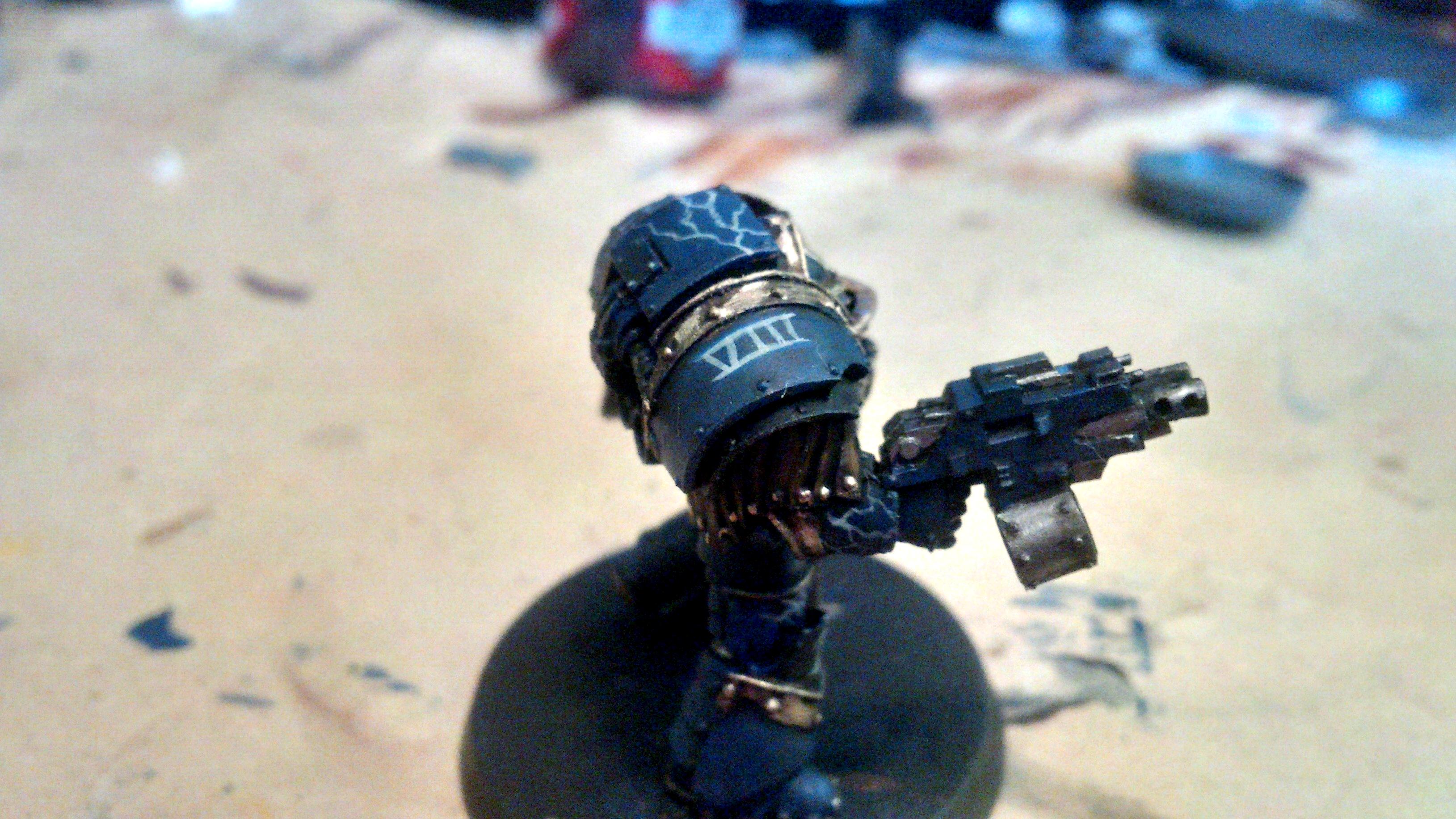 30k, Blue, Cataphractii, Gold, Horus Heresy, Lightning, Night Lord, Skull, Terminator Armor