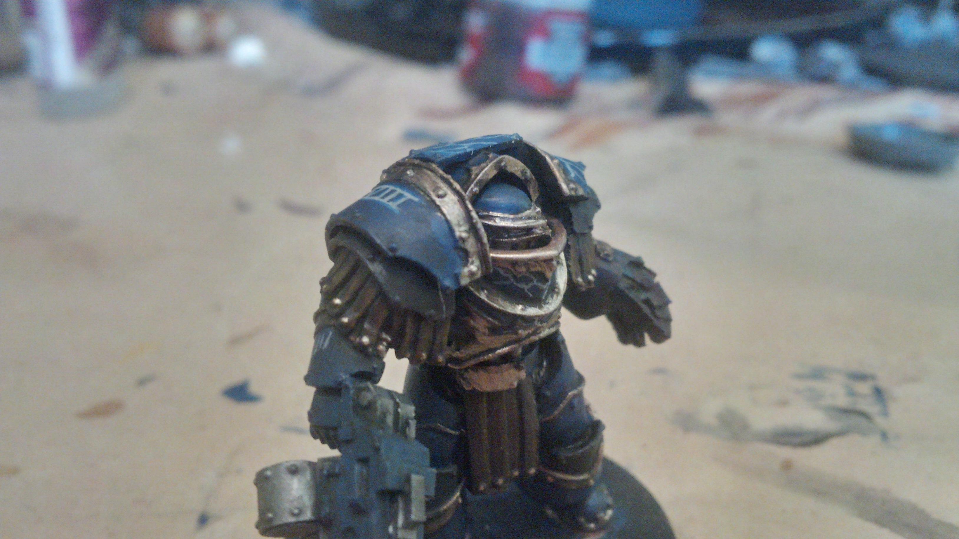 30k, Blue, Cataphractii, Gold, Horus Heresy, Lightning, Night Lord, Skull, Terminator Armor