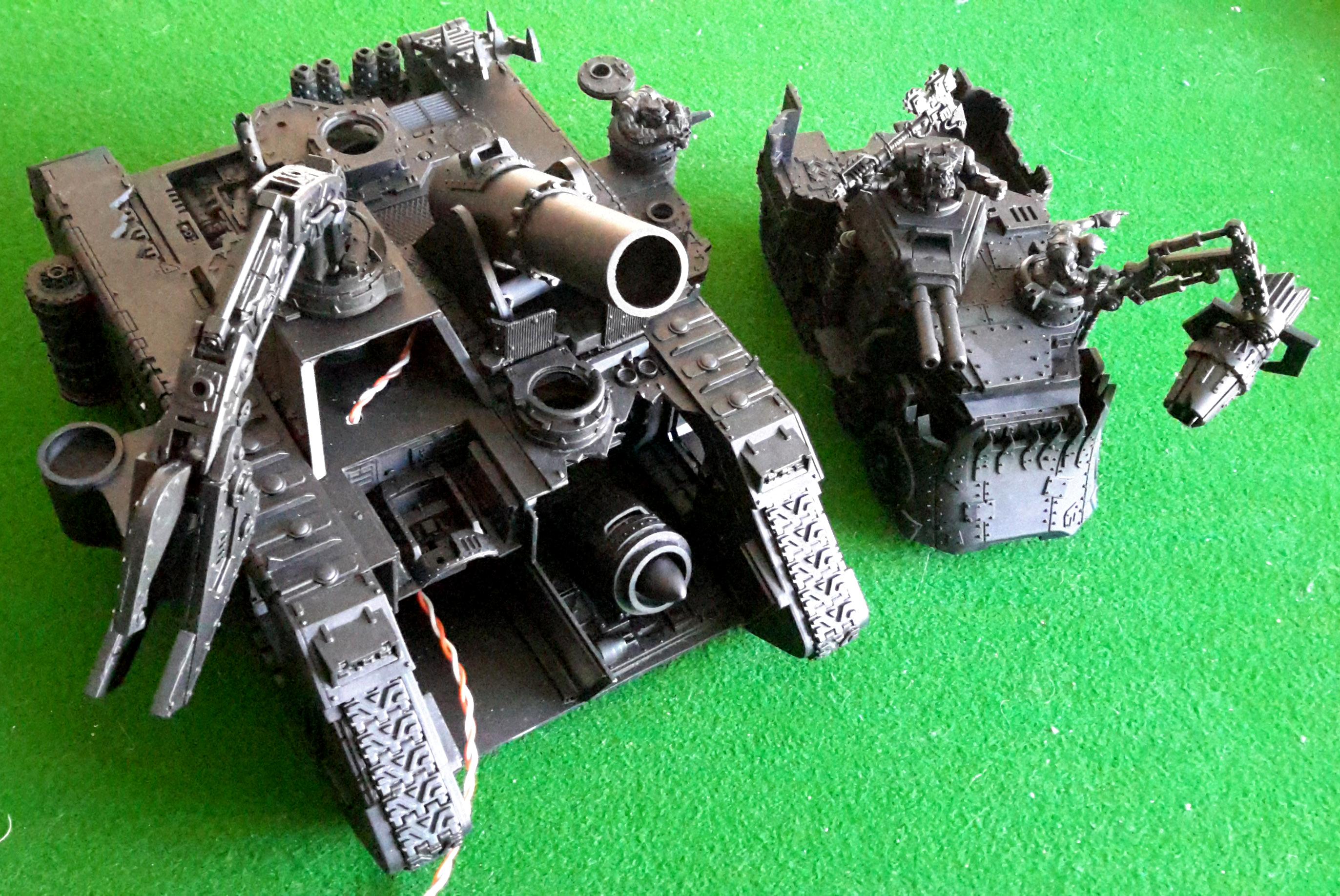 Battle Fortress, Battlewagon, Claw, Conversion, Fortress, Grappling Claw, Looted, Orks, Wagon