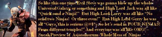 Assassins, Execution Force, Humor, Ninjas